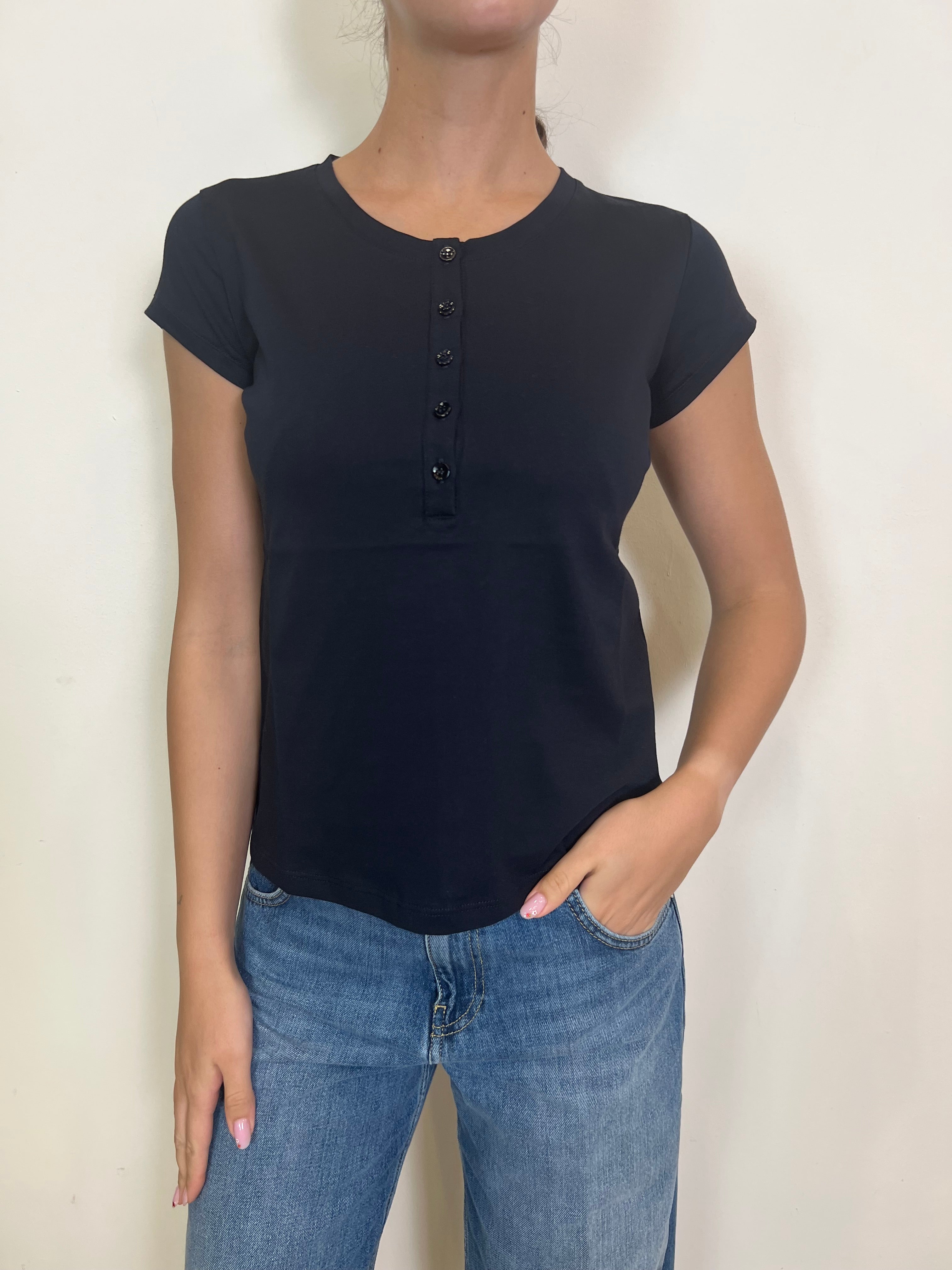 T-shirt serafino cotone - Vicolo