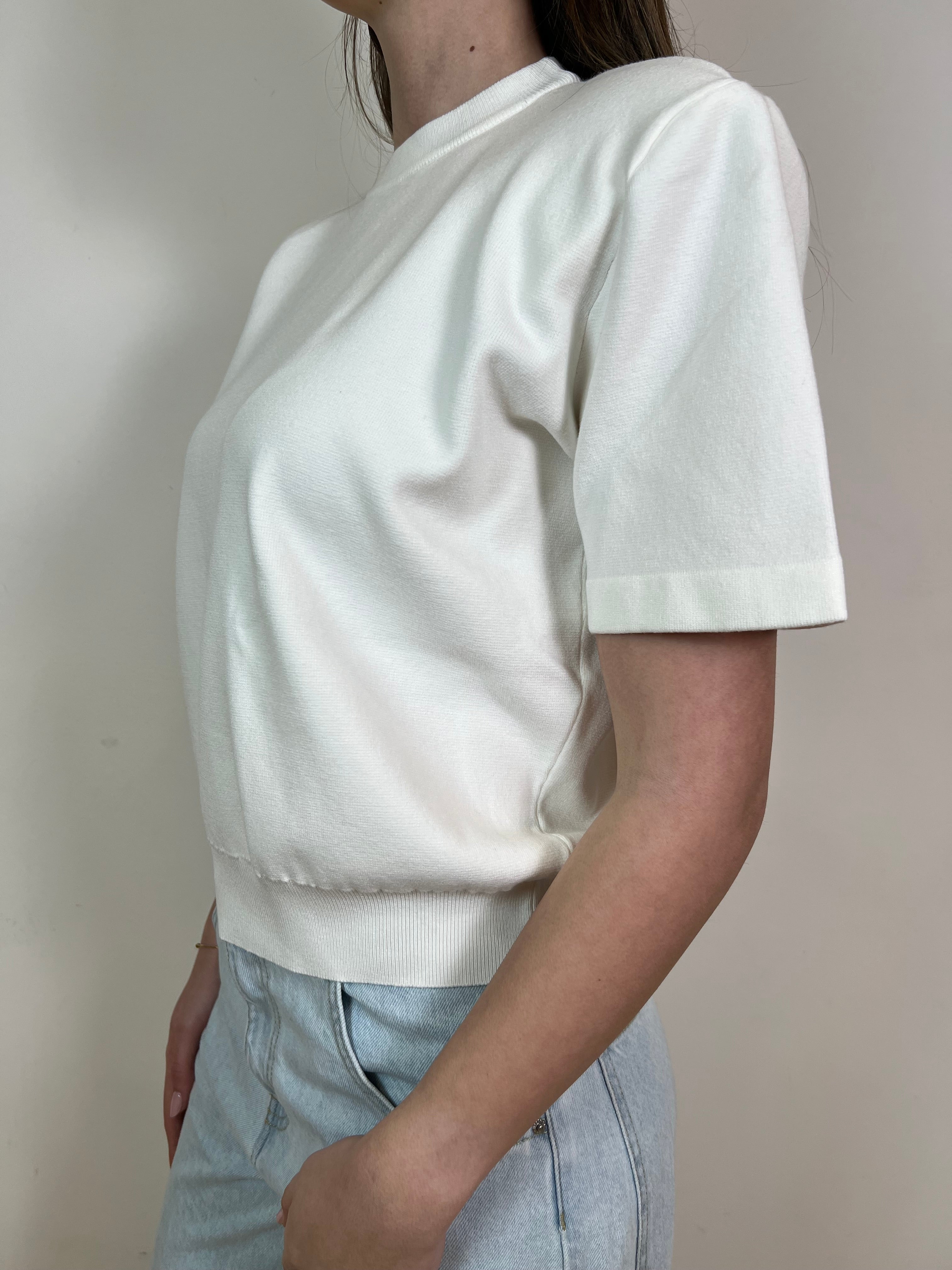 Maglia mezza manica crop con spalline - Vicolo