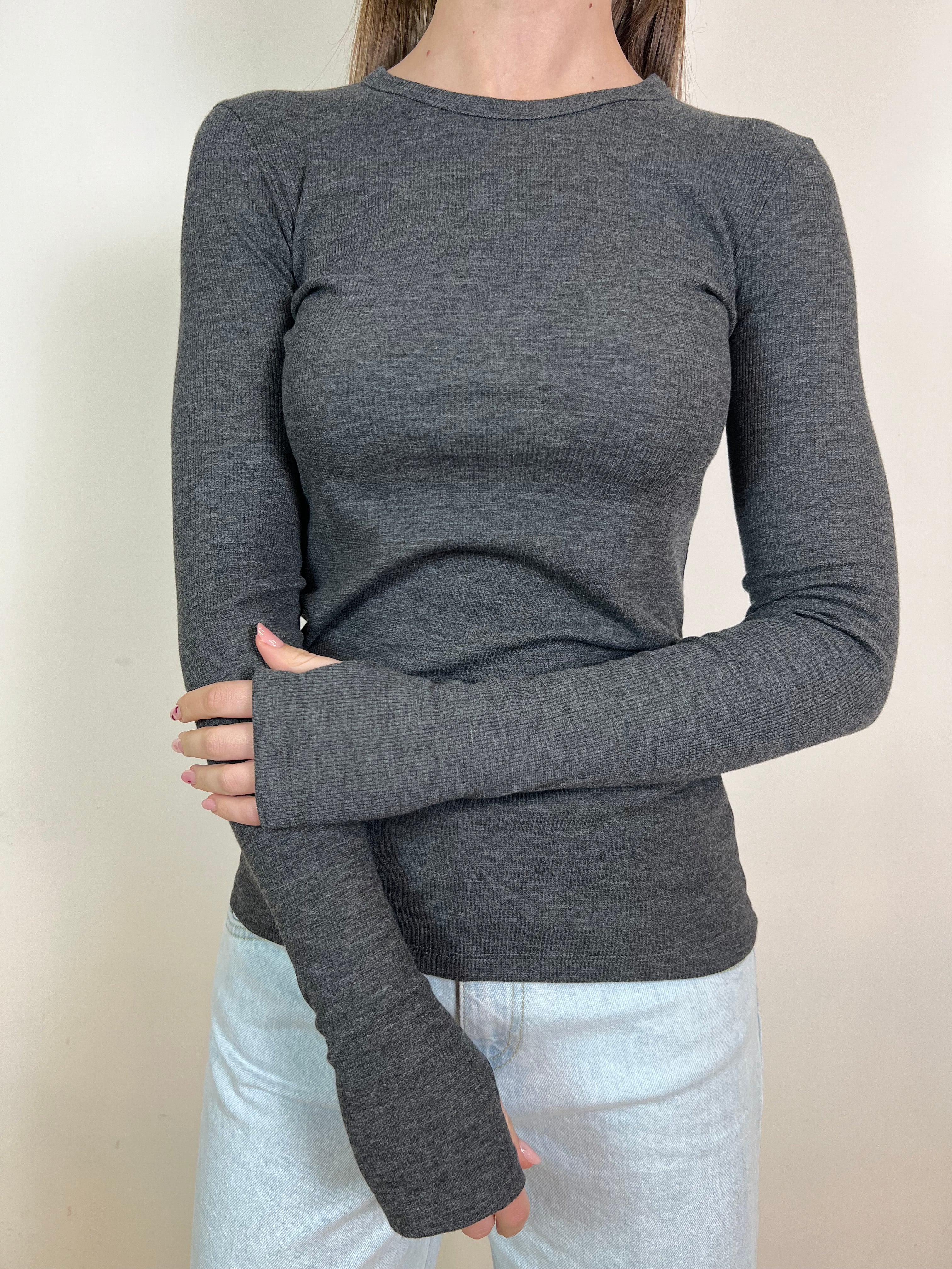 Maglia costina girocollo - Vicolo
