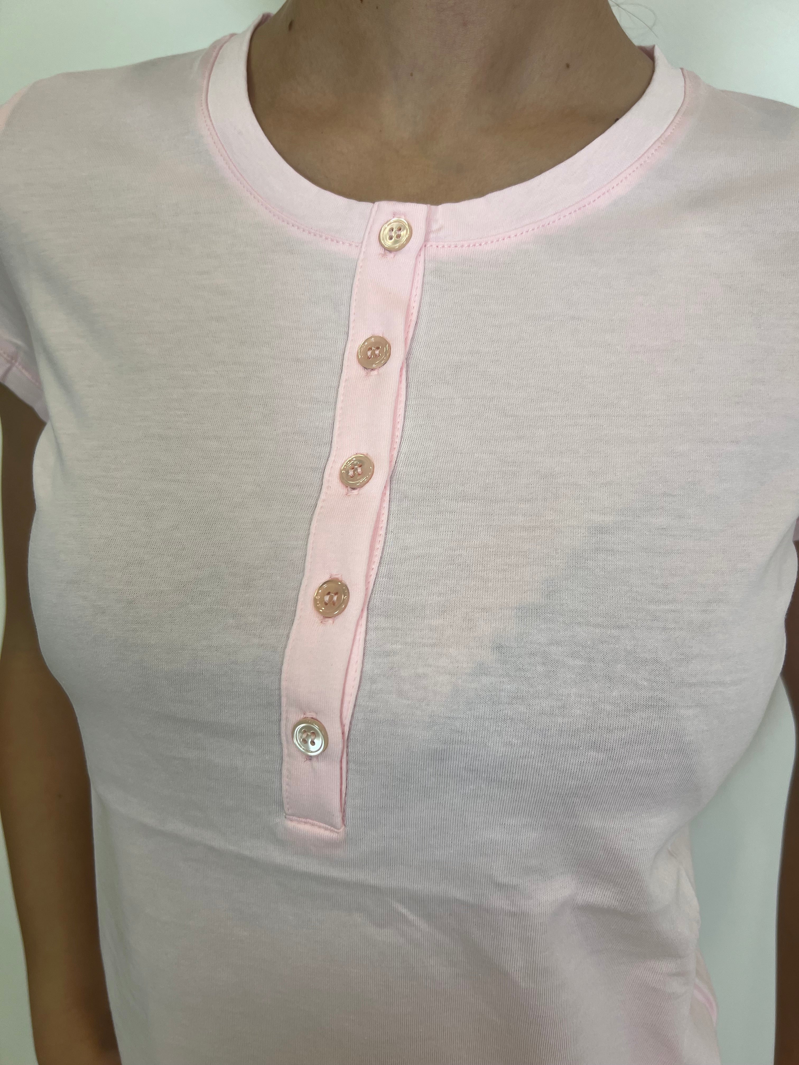 T-shirt serafino cotone - Vicolo