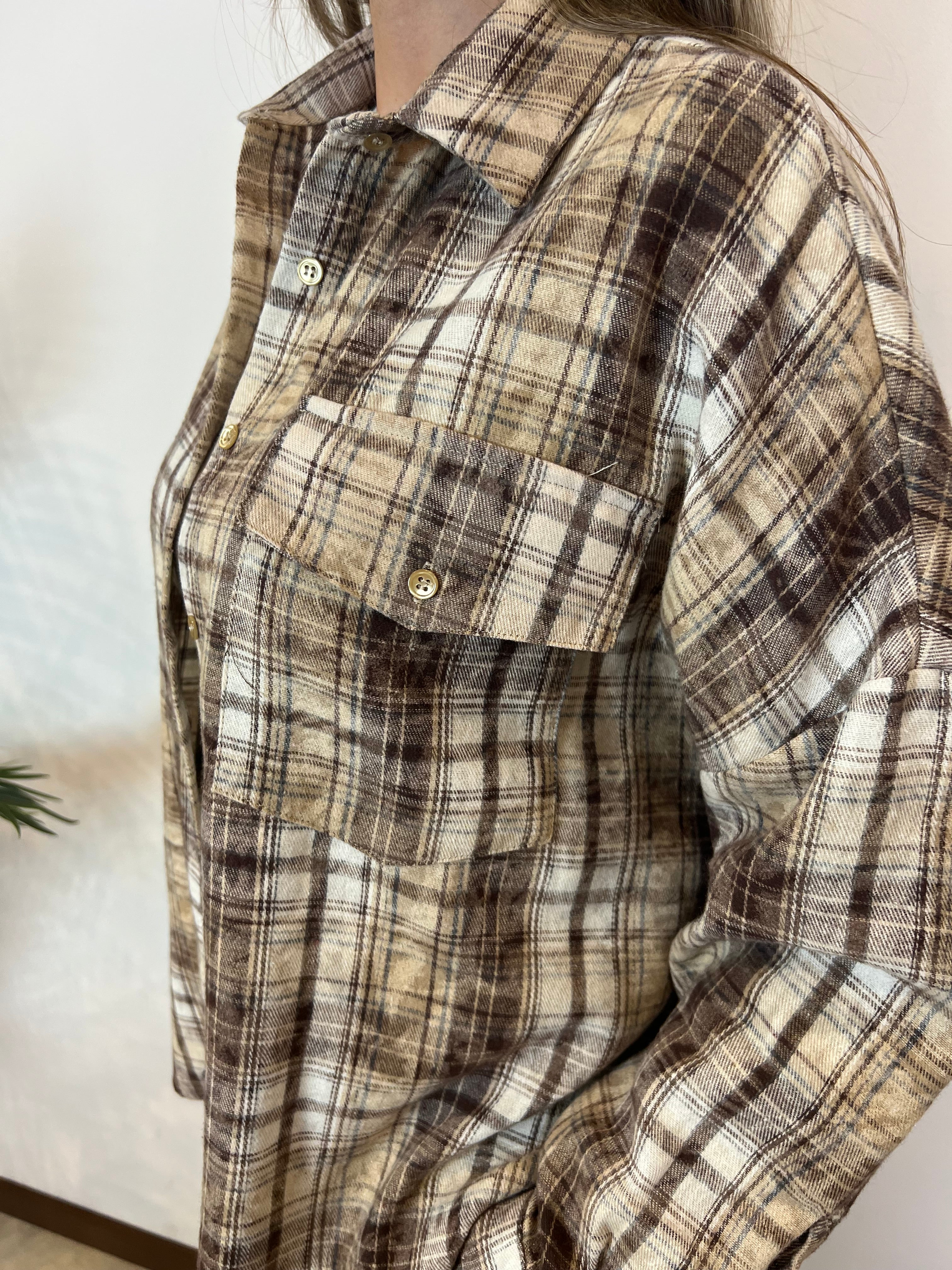 Camicia check beige - Vicolo