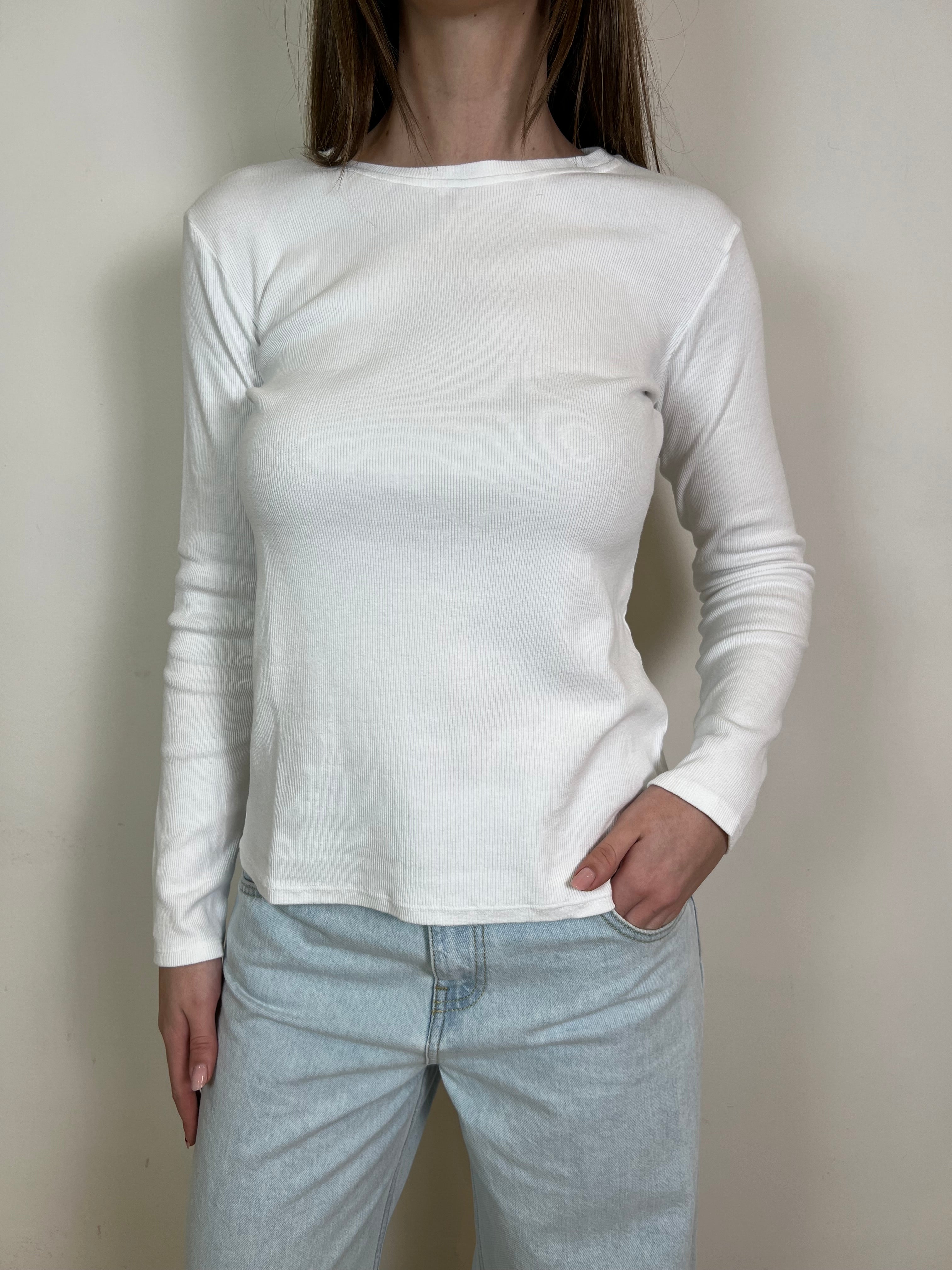 T-shirt costina manica lunga - Haveone