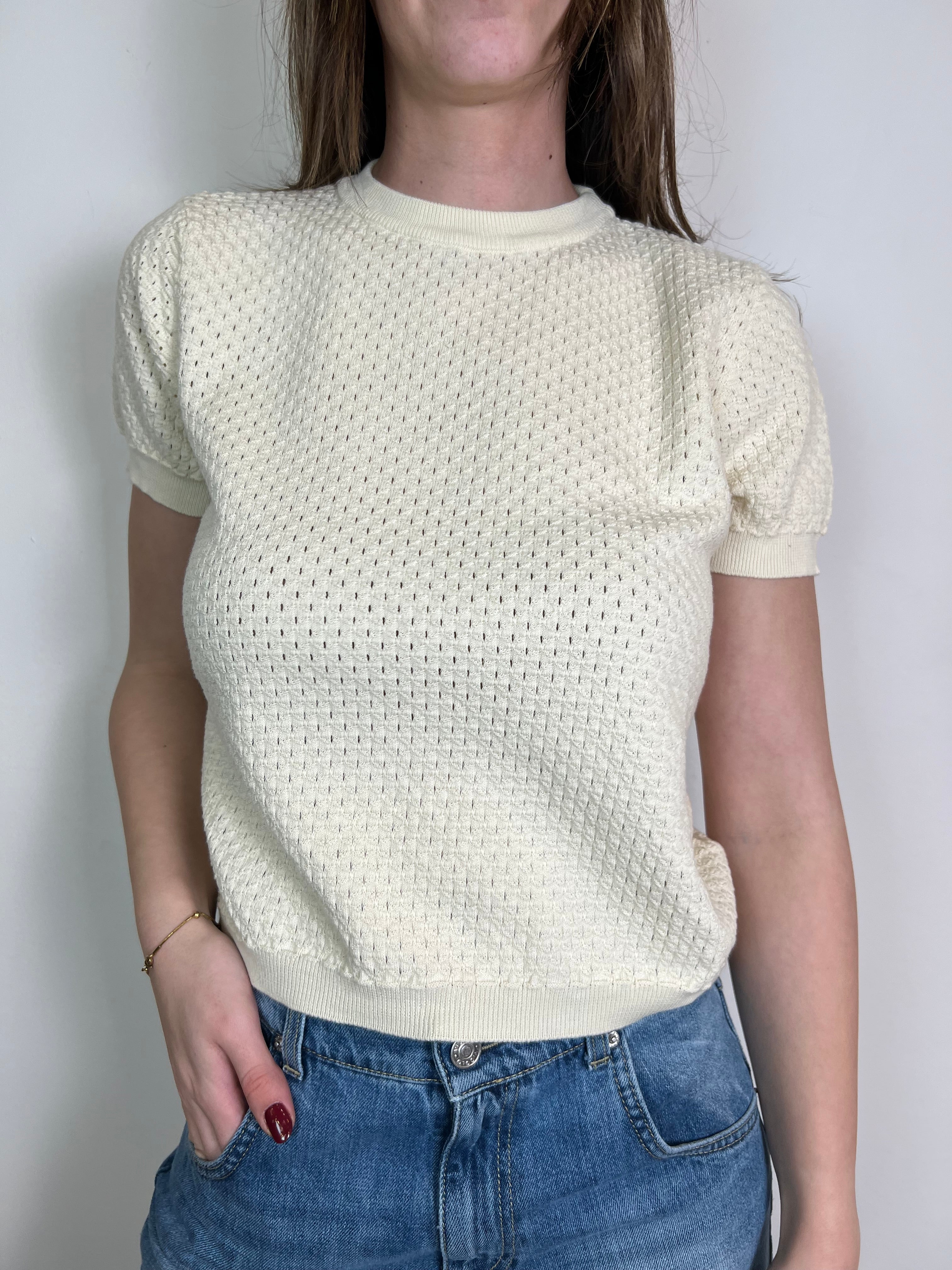 Maglia mezza manica traforata - Vicolo