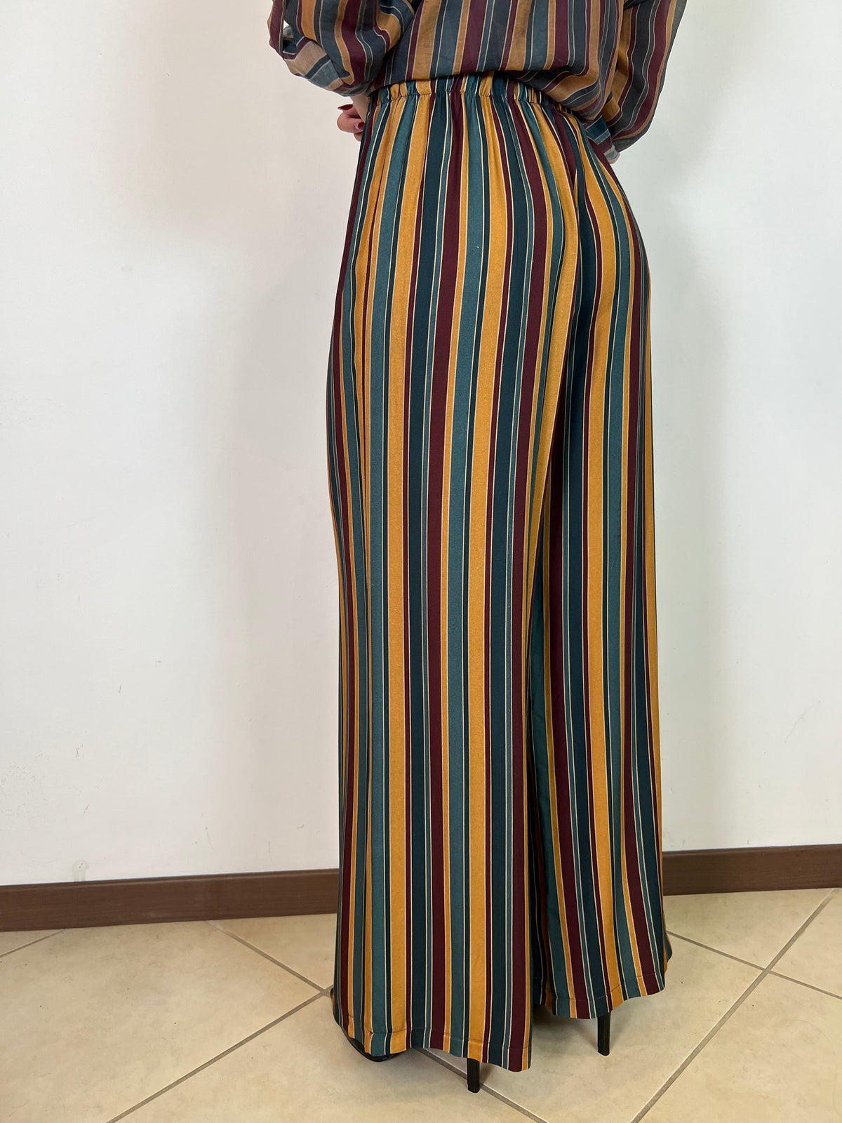 Pantalone righe "Nomad" verde - Haveone
