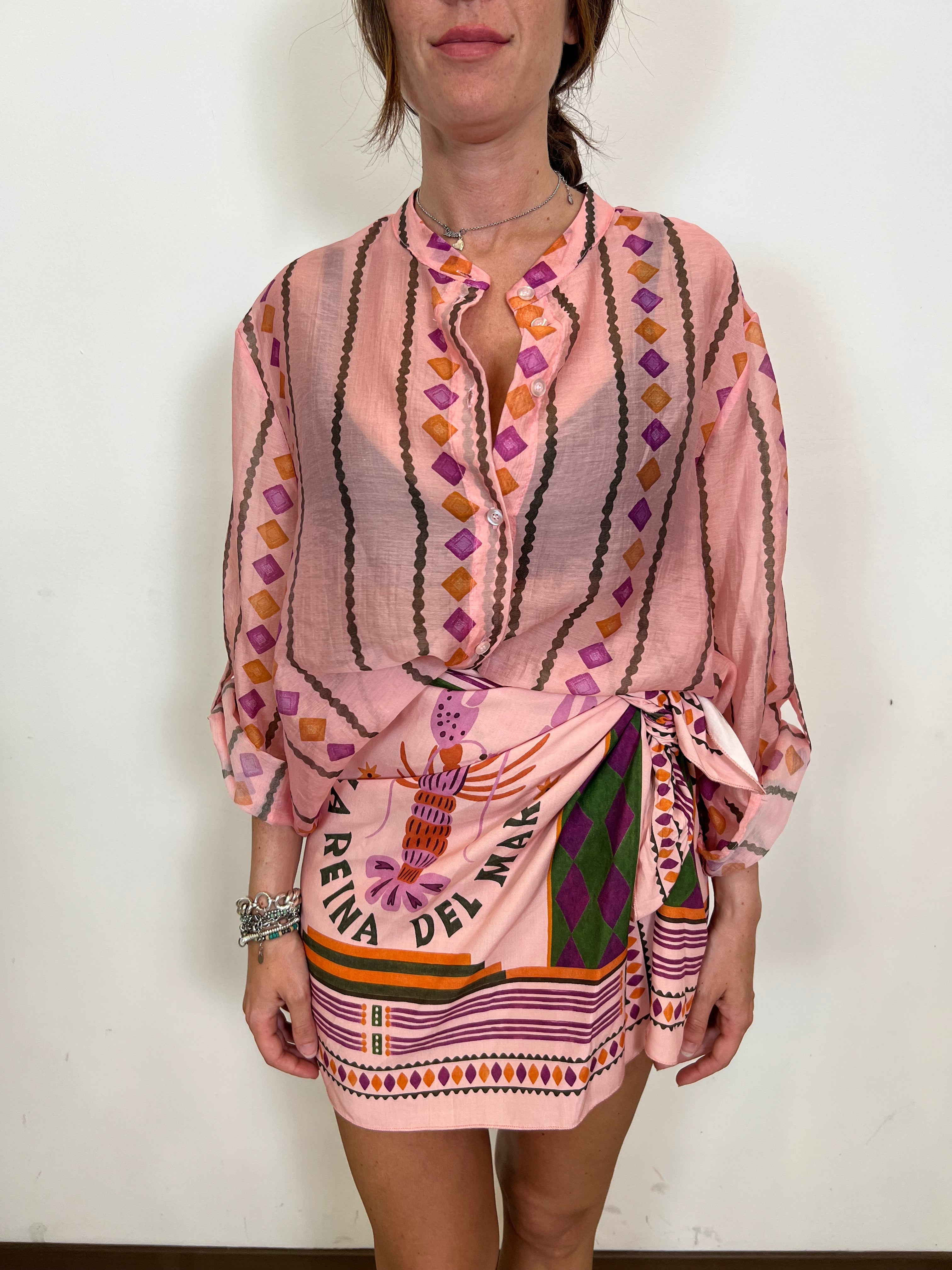 Camicia rosa fantasia - Haveone