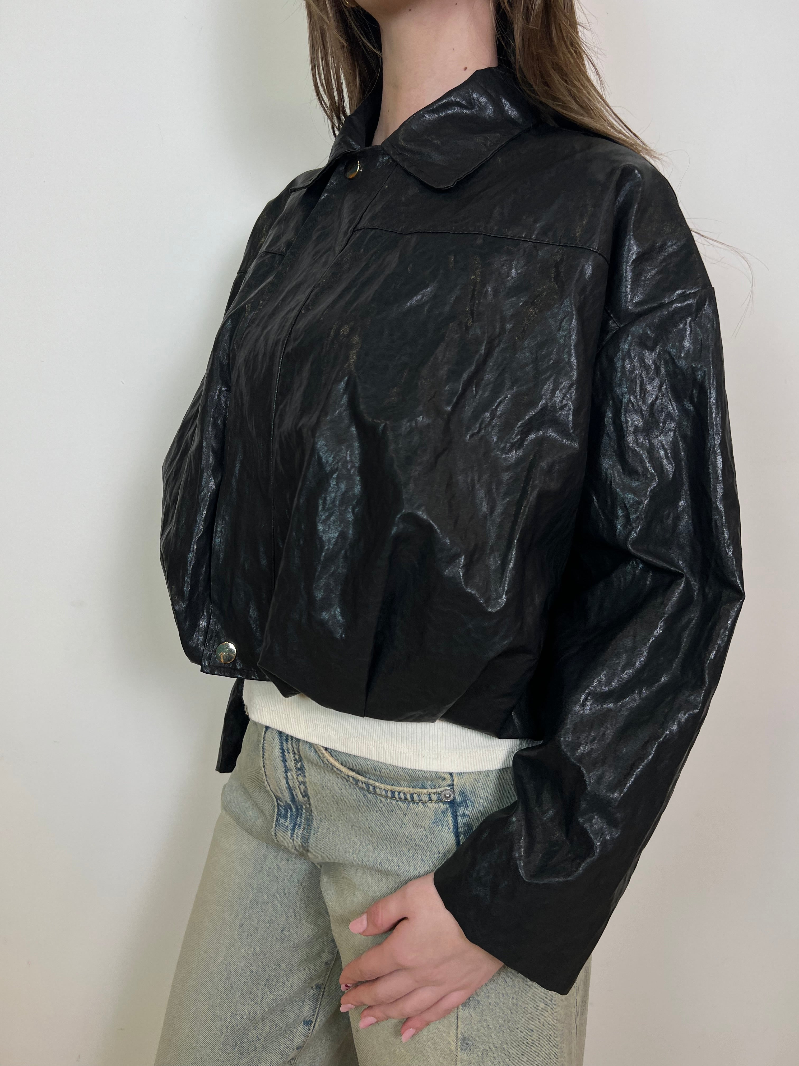 Bomber ecopelle invecchiata - Haveone