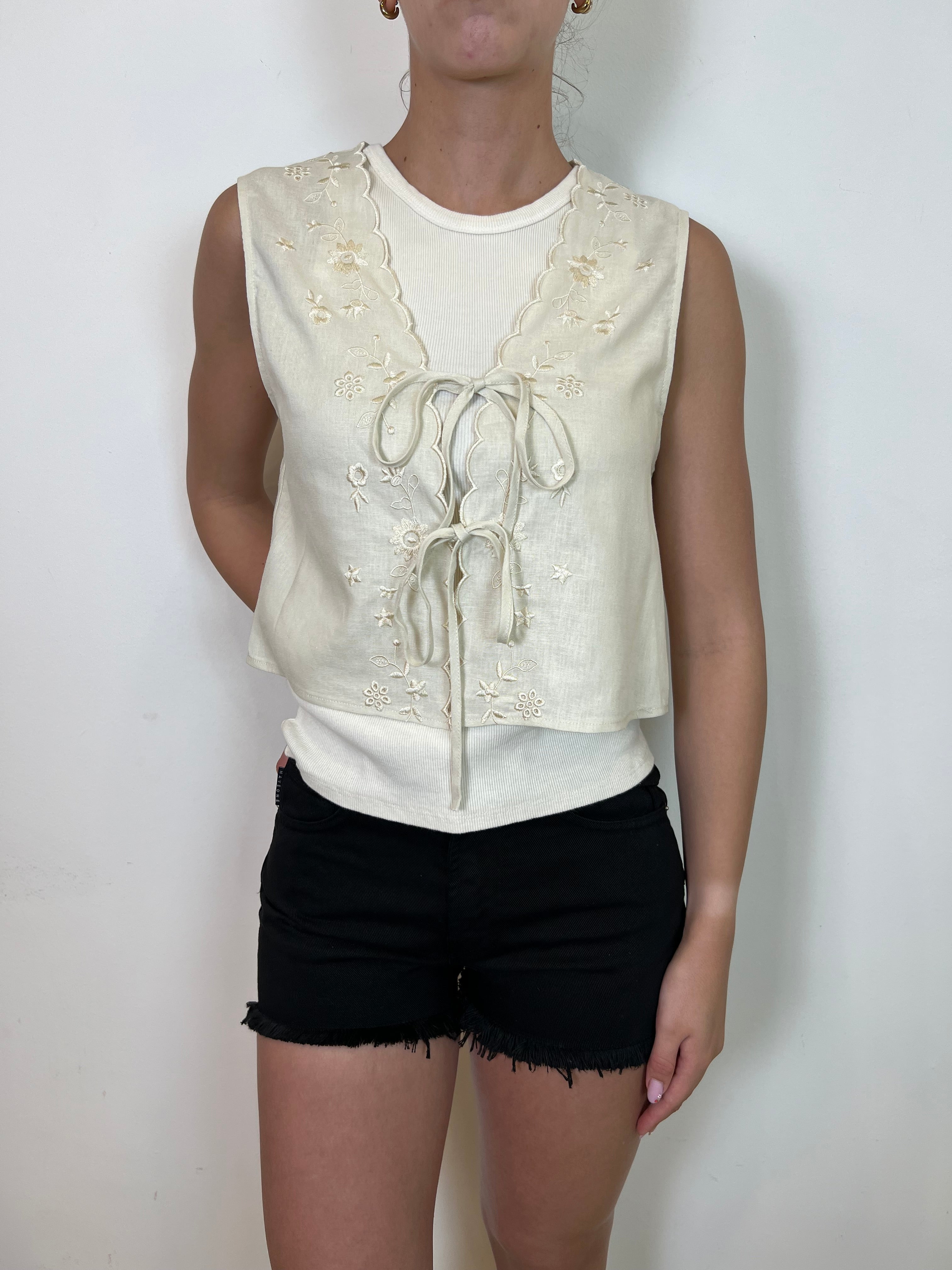 Gilet ricami con laccetti - You Decide