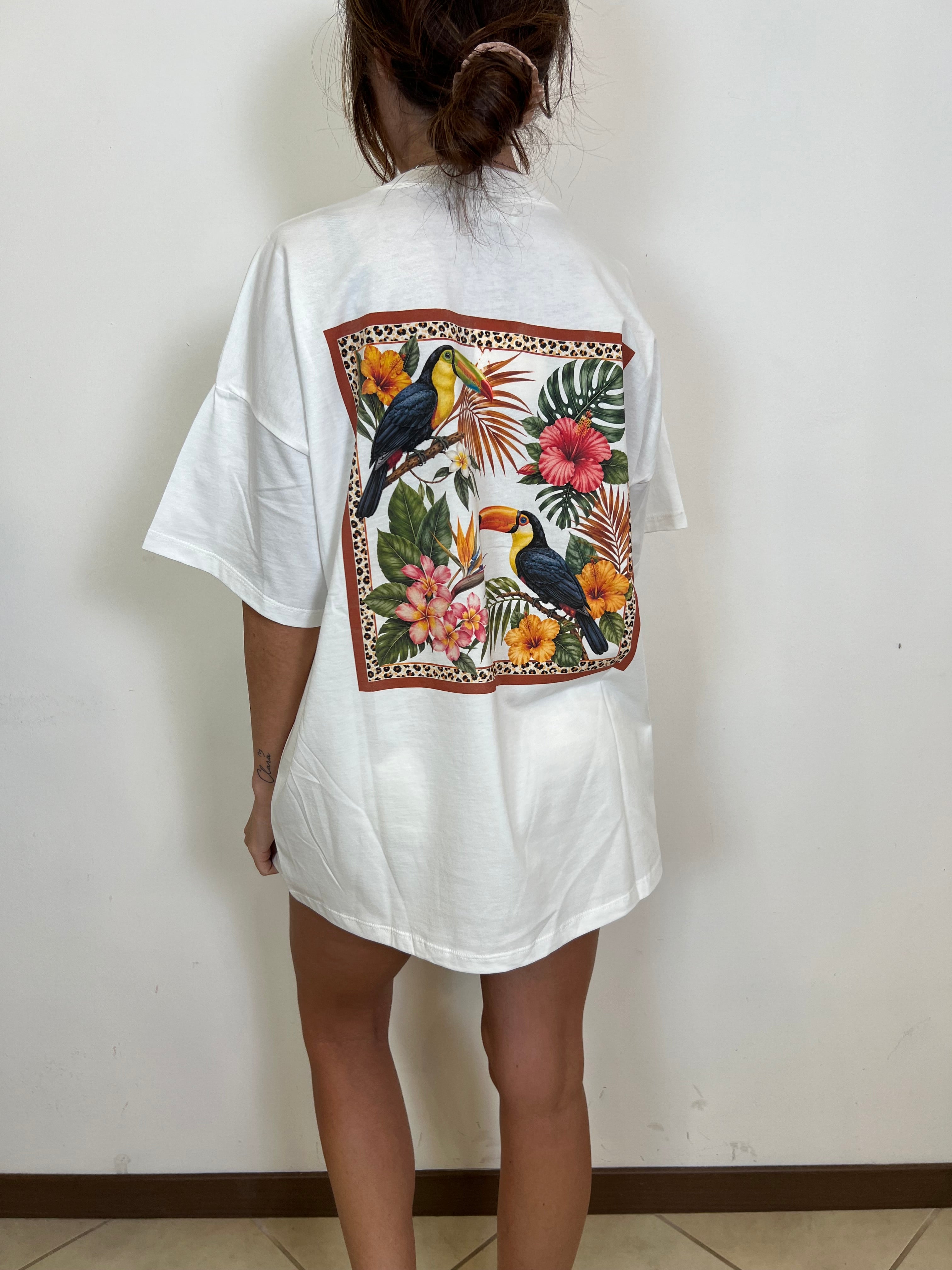 T-shirt stampa tucani - Vicolo