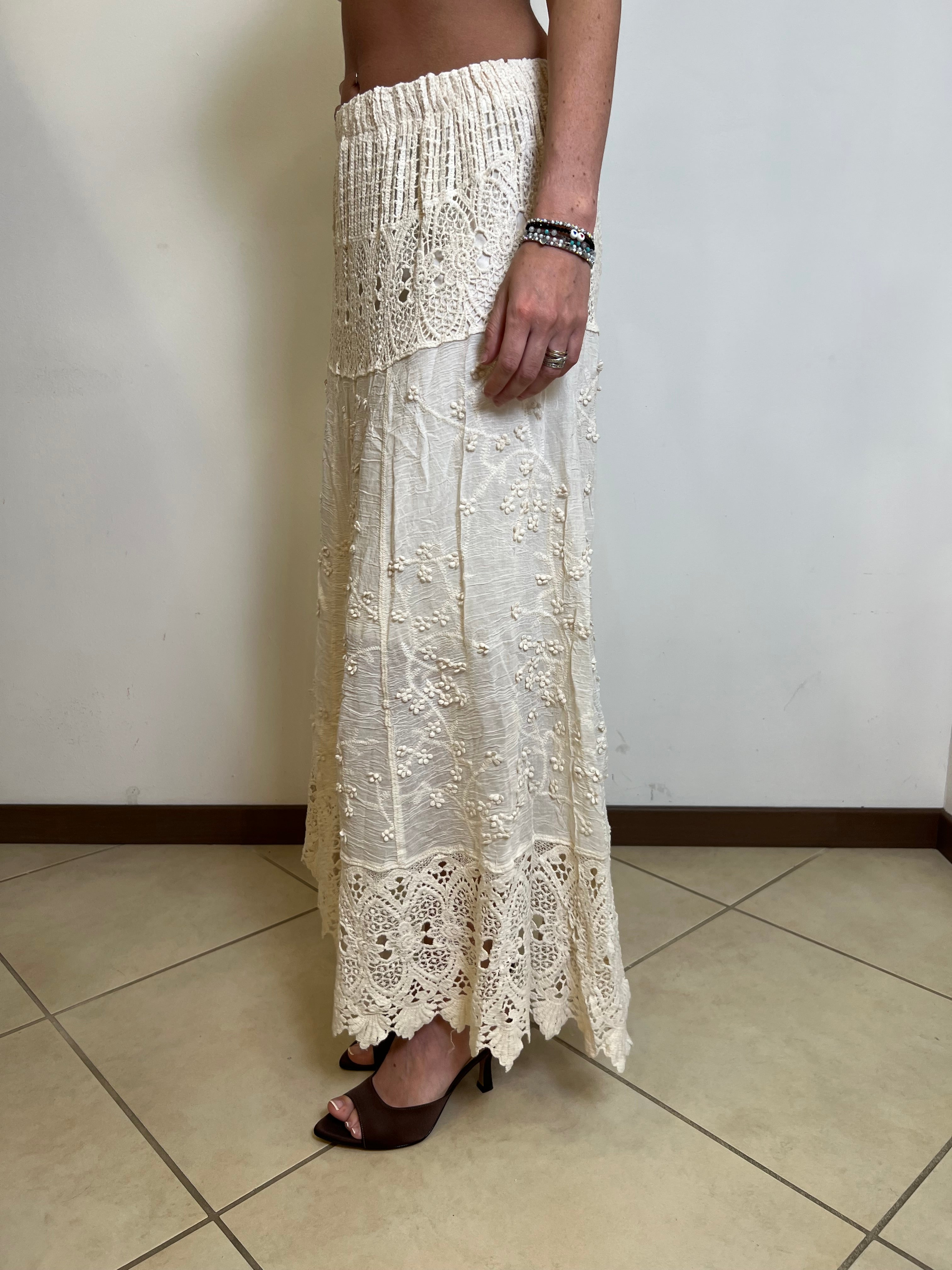Gonna crochet beige - Haveone