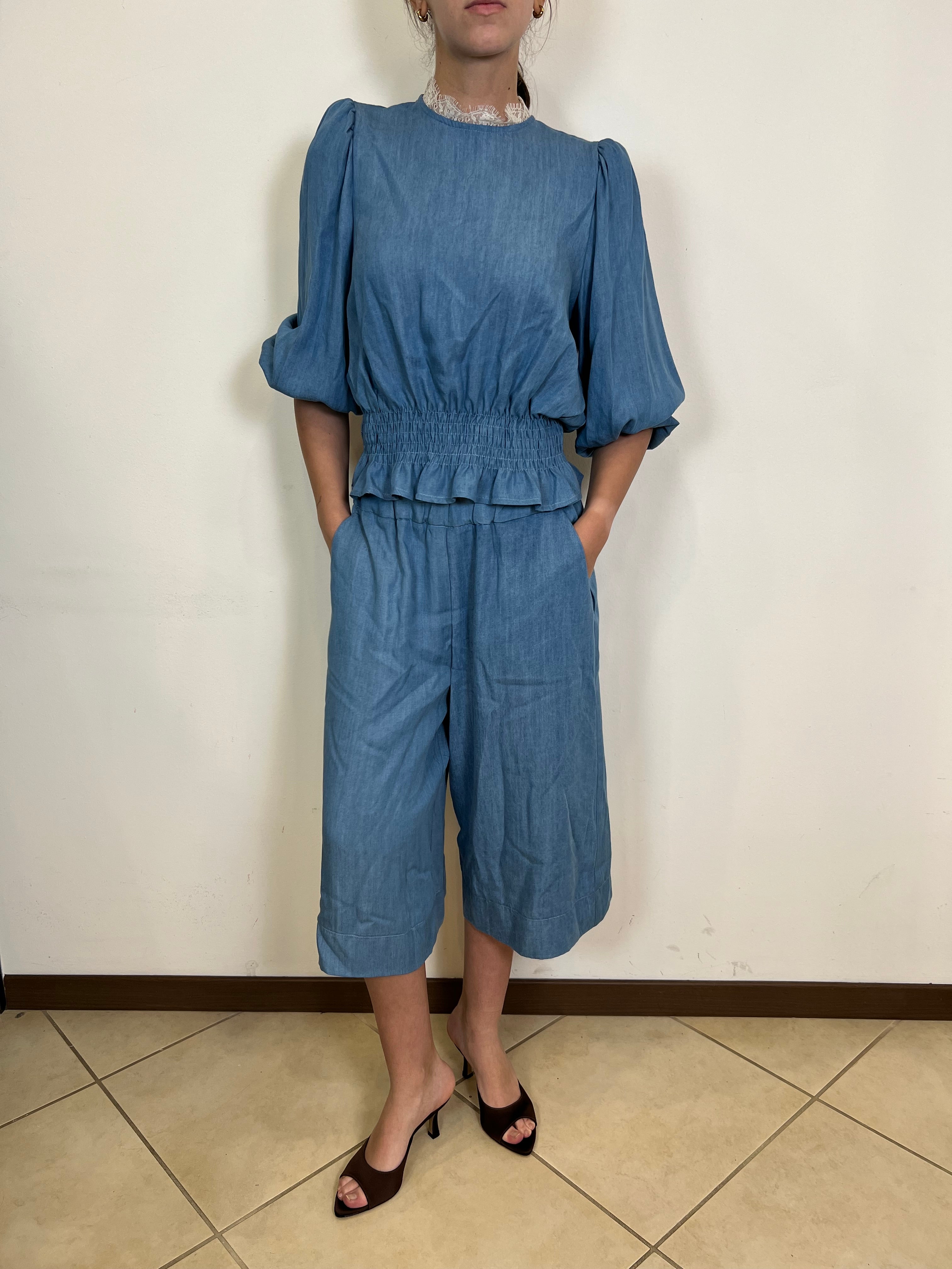 Pantalone bermuda chambray - Tensione In