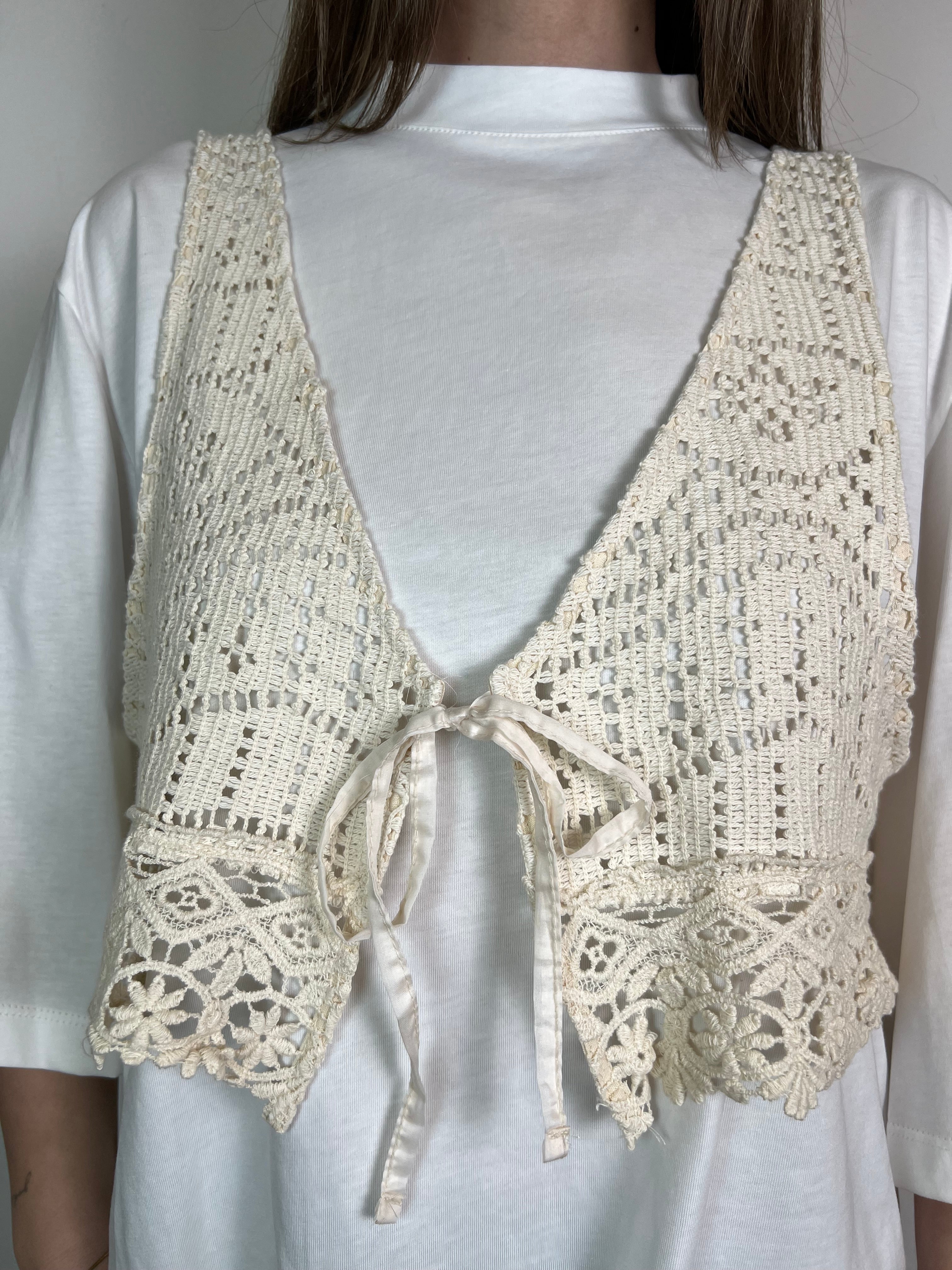 T-shirt con gilet crochet - Haveone
