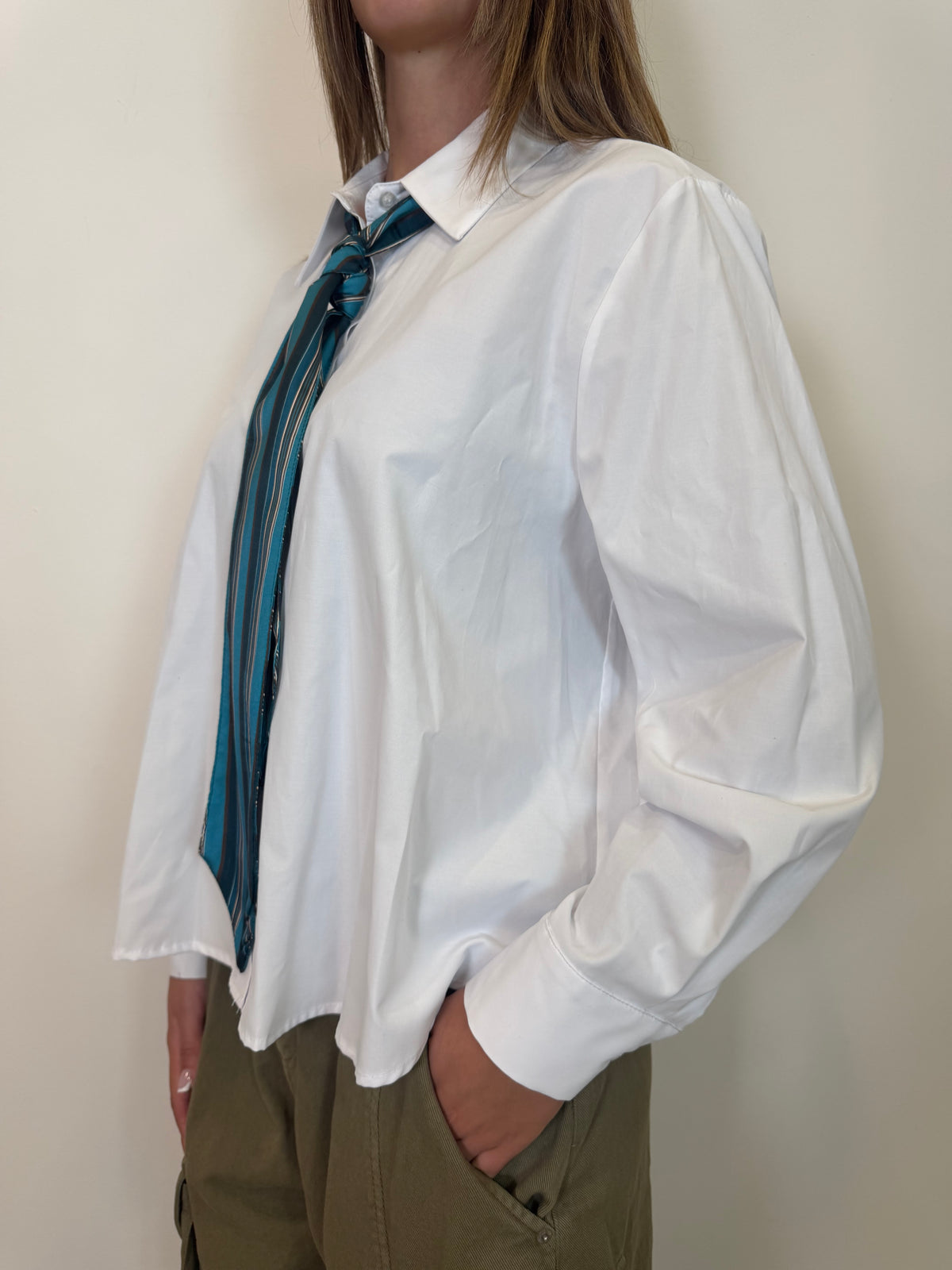 Camicia cravatta verde - Haveone
