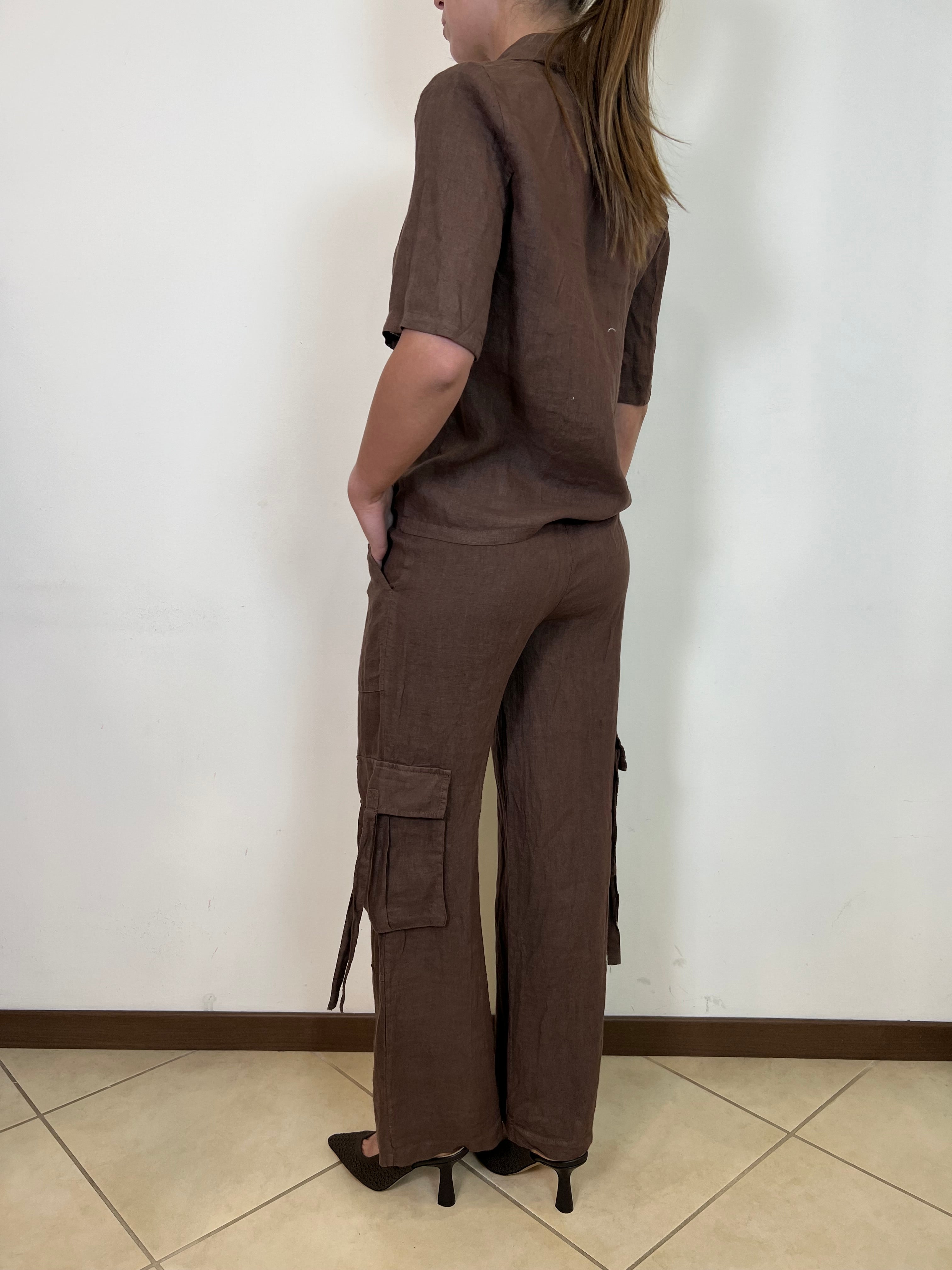 Pantalone cargo lino - Haveone