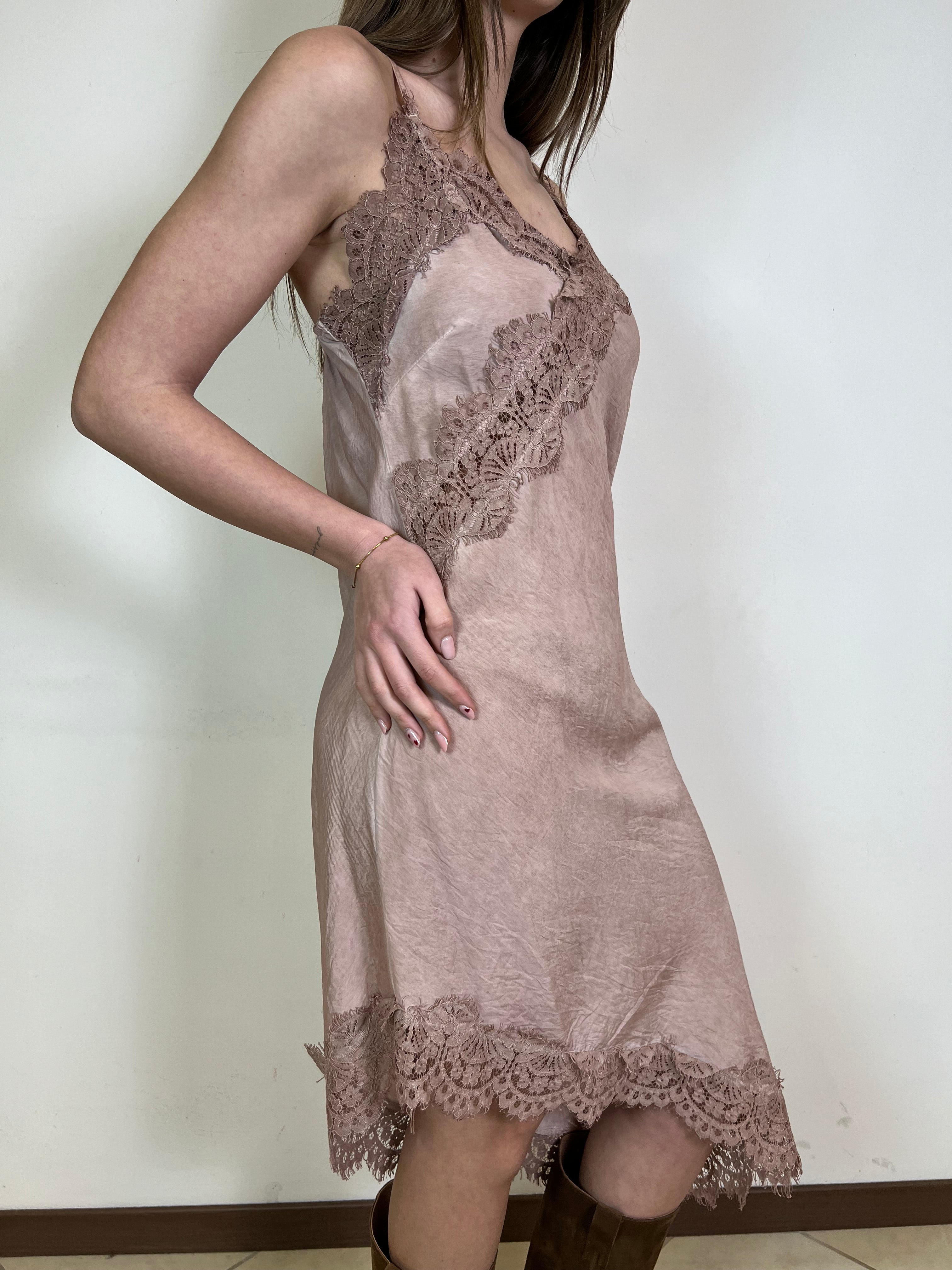 Abito asimmetrico pizzo - Haveone