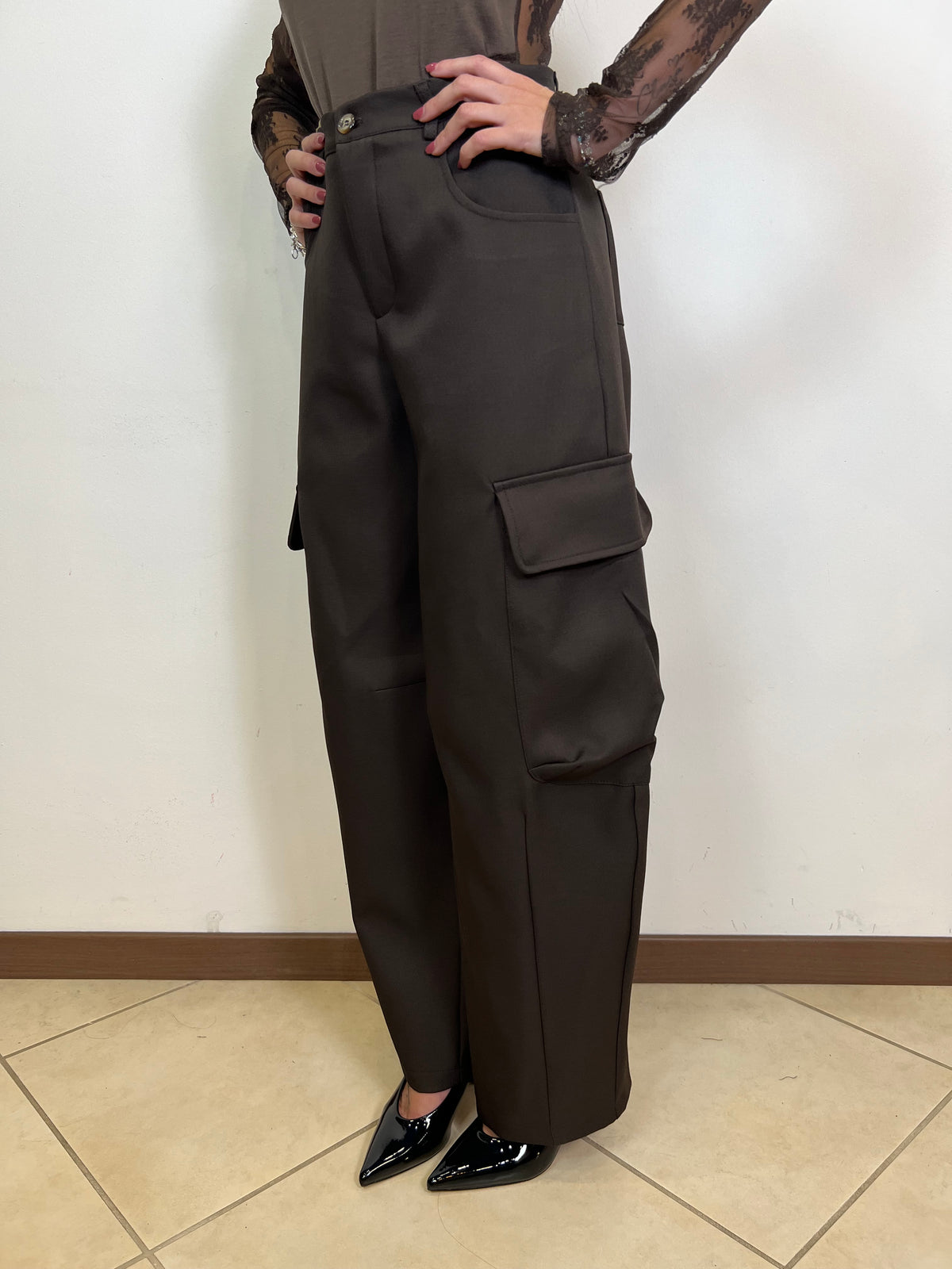 Pantalone cargo tessuto - Haveone