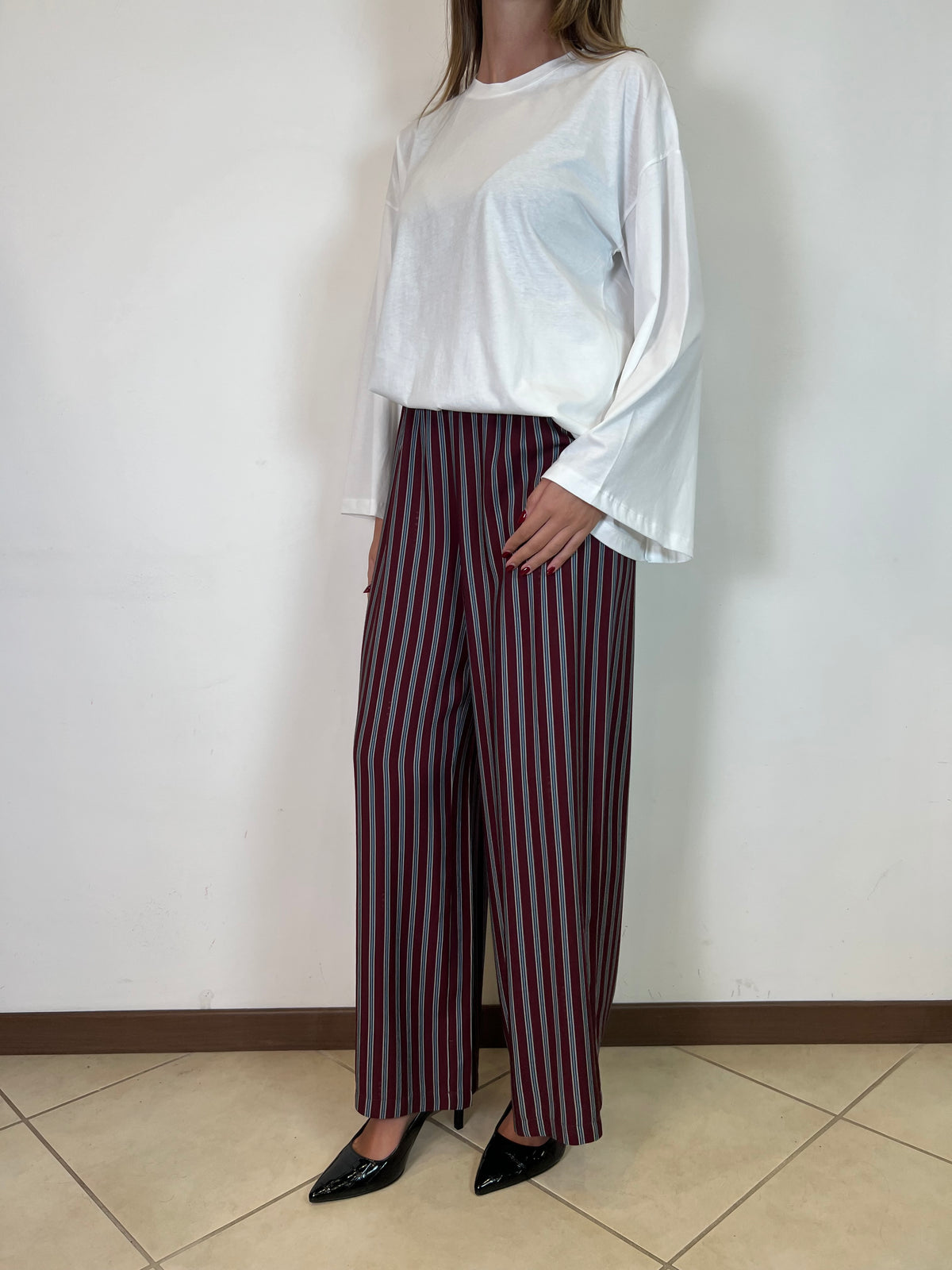 Pantalone righe "Nomad" verde - Haveone