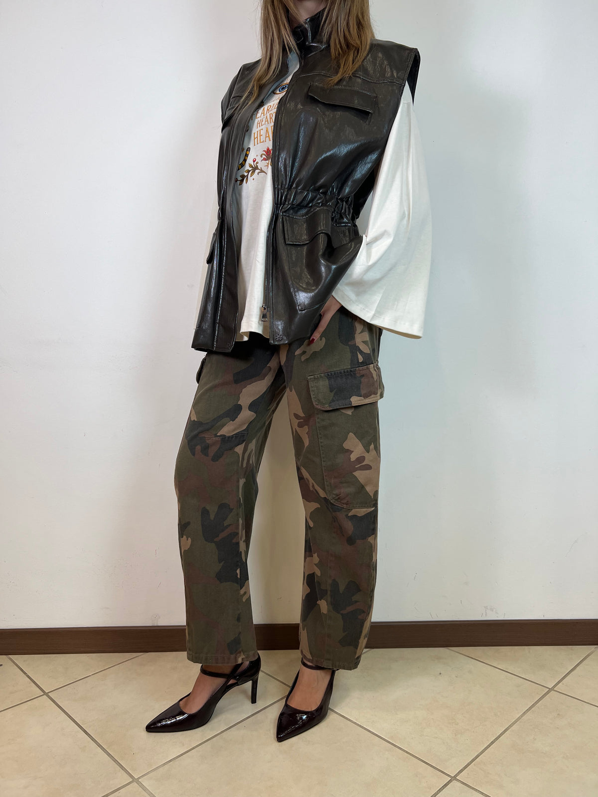 Pantalone cargo camou - Haveone