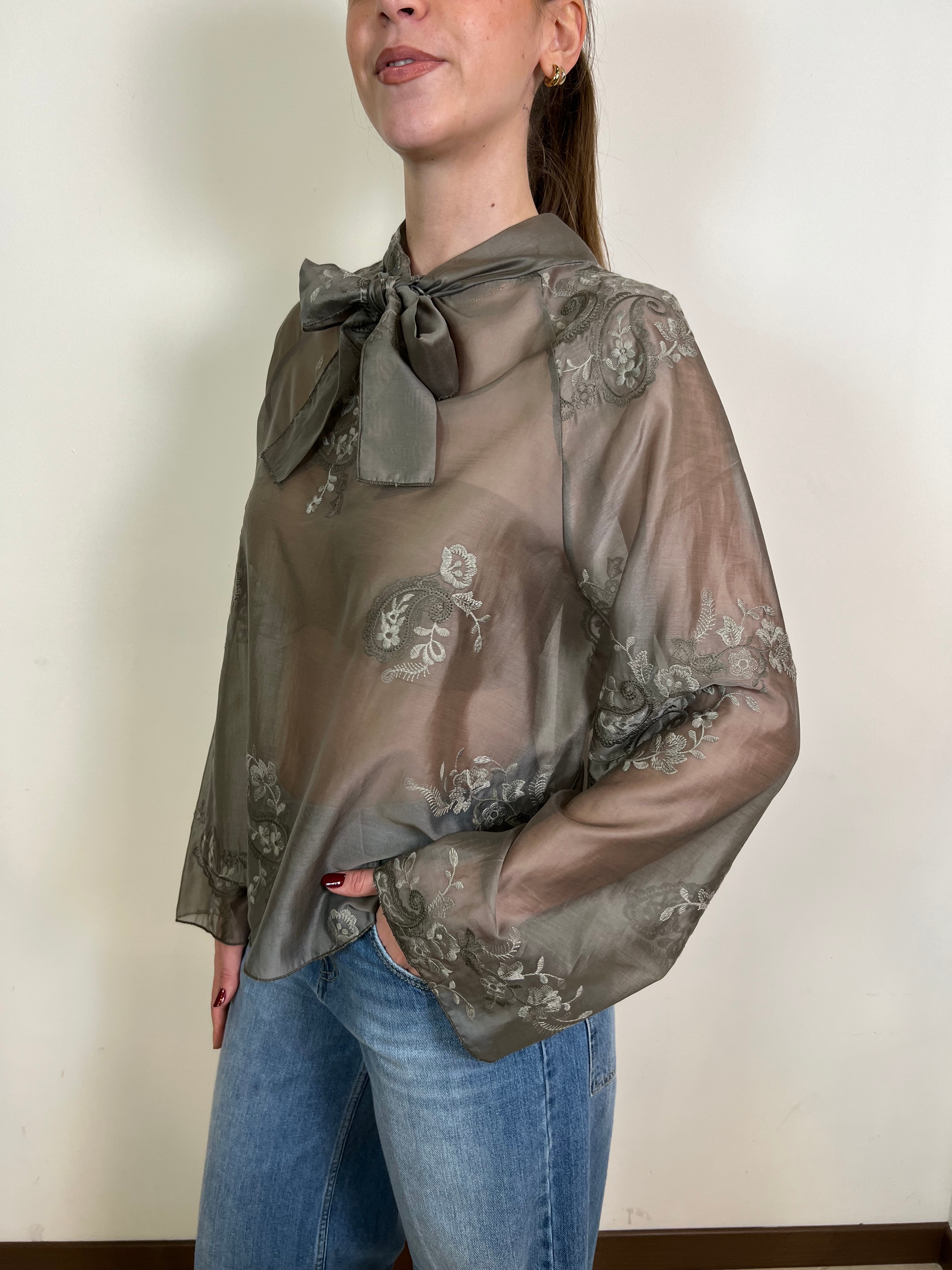 Camicia ricami fiocco - Vicolo