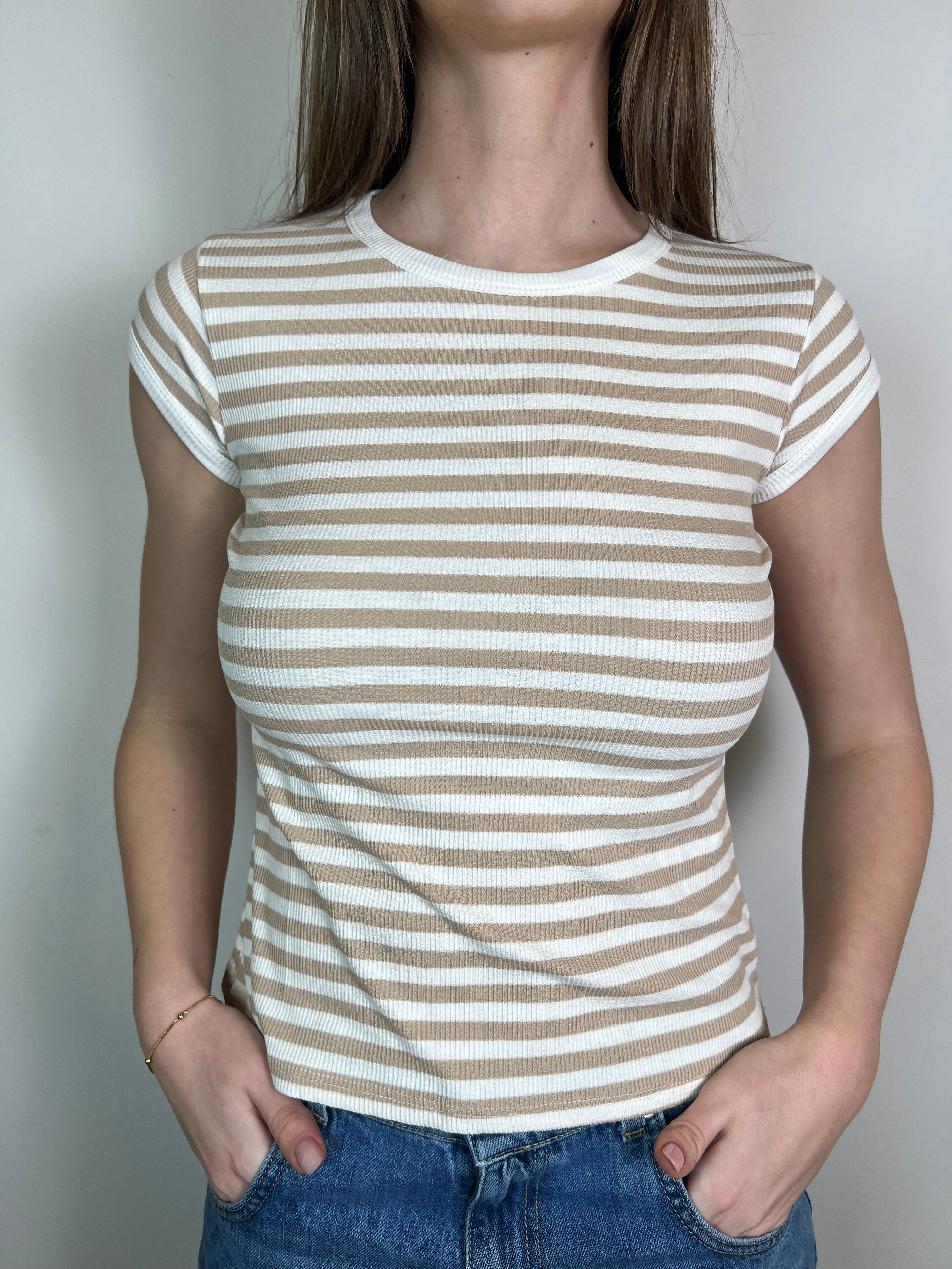 T-shirt costina righe - Tensione In