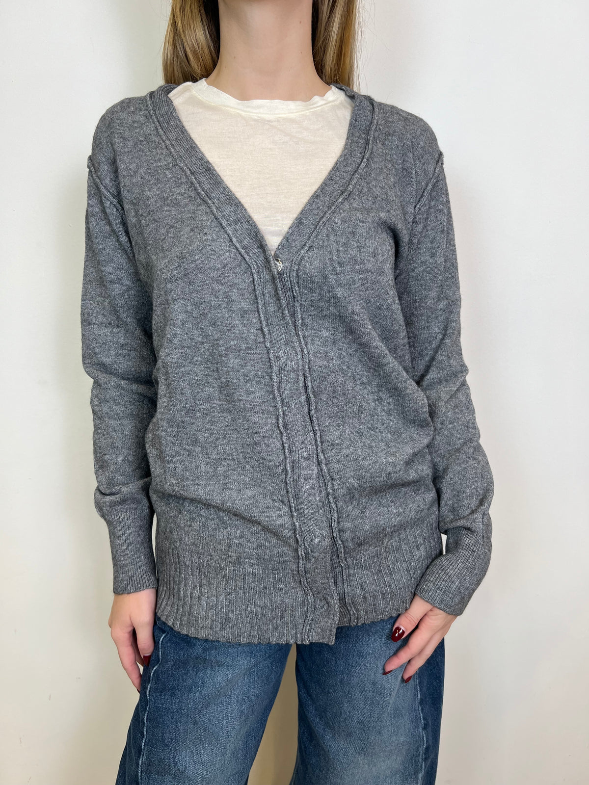 Cardigan lungo rasato - Haveone