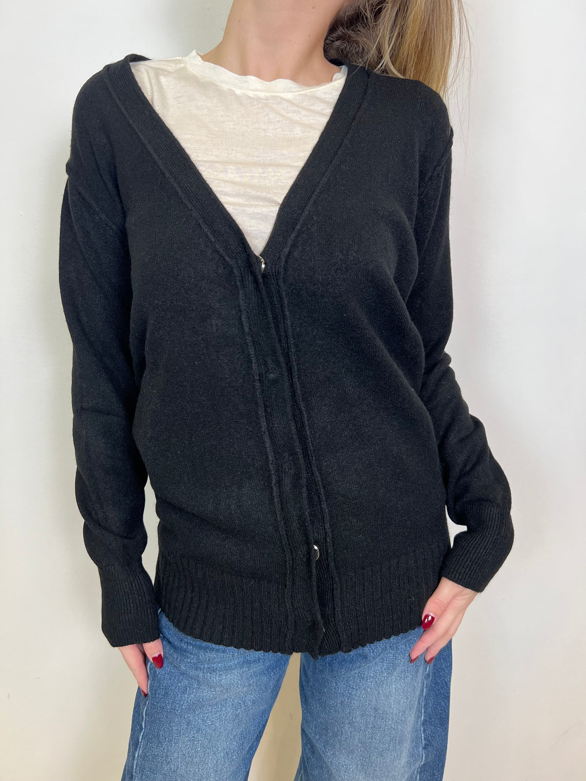Cardigan lungo rasato - Haveone