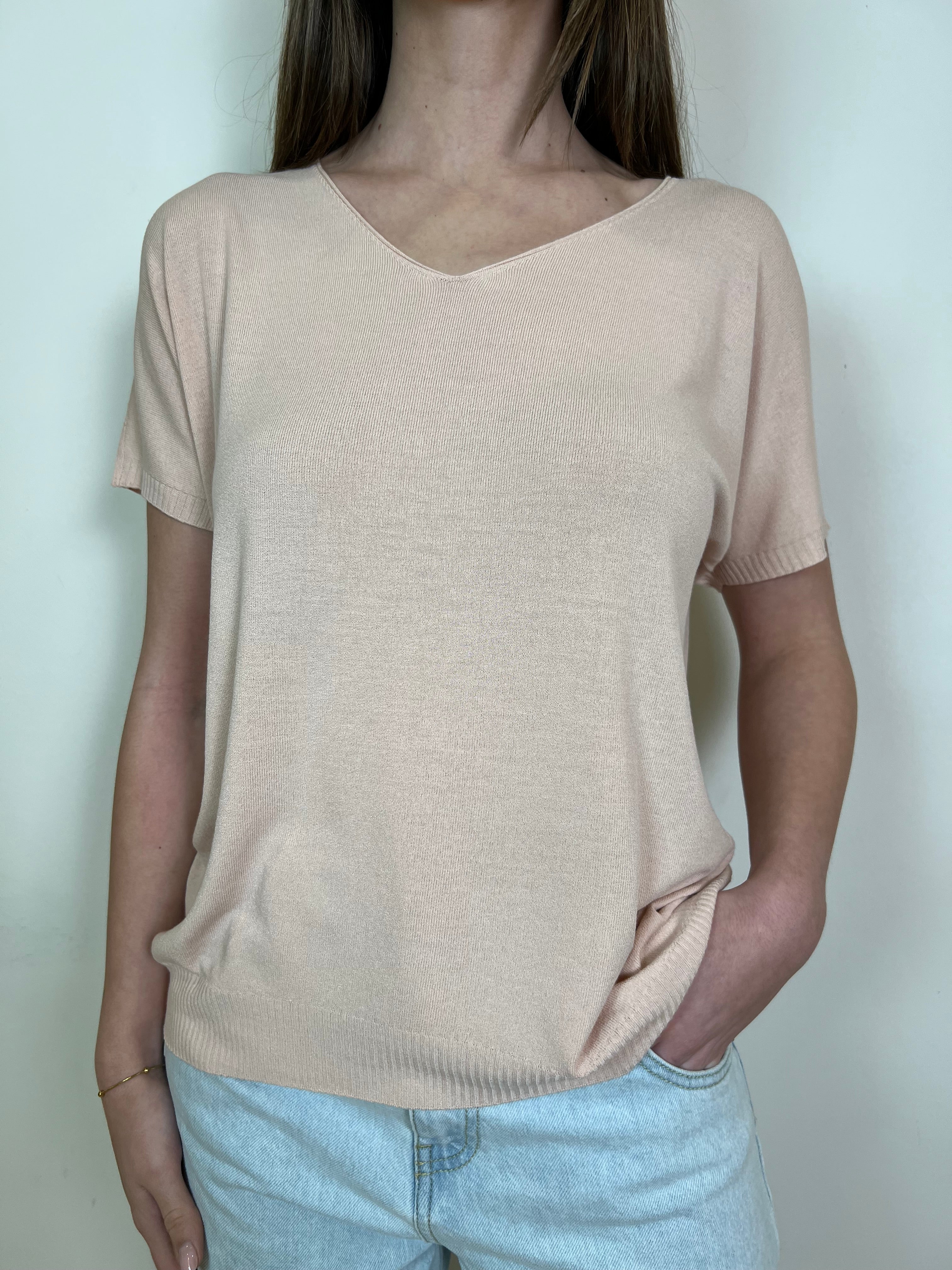 Maglia mezza manica scollo V - Kontatto
