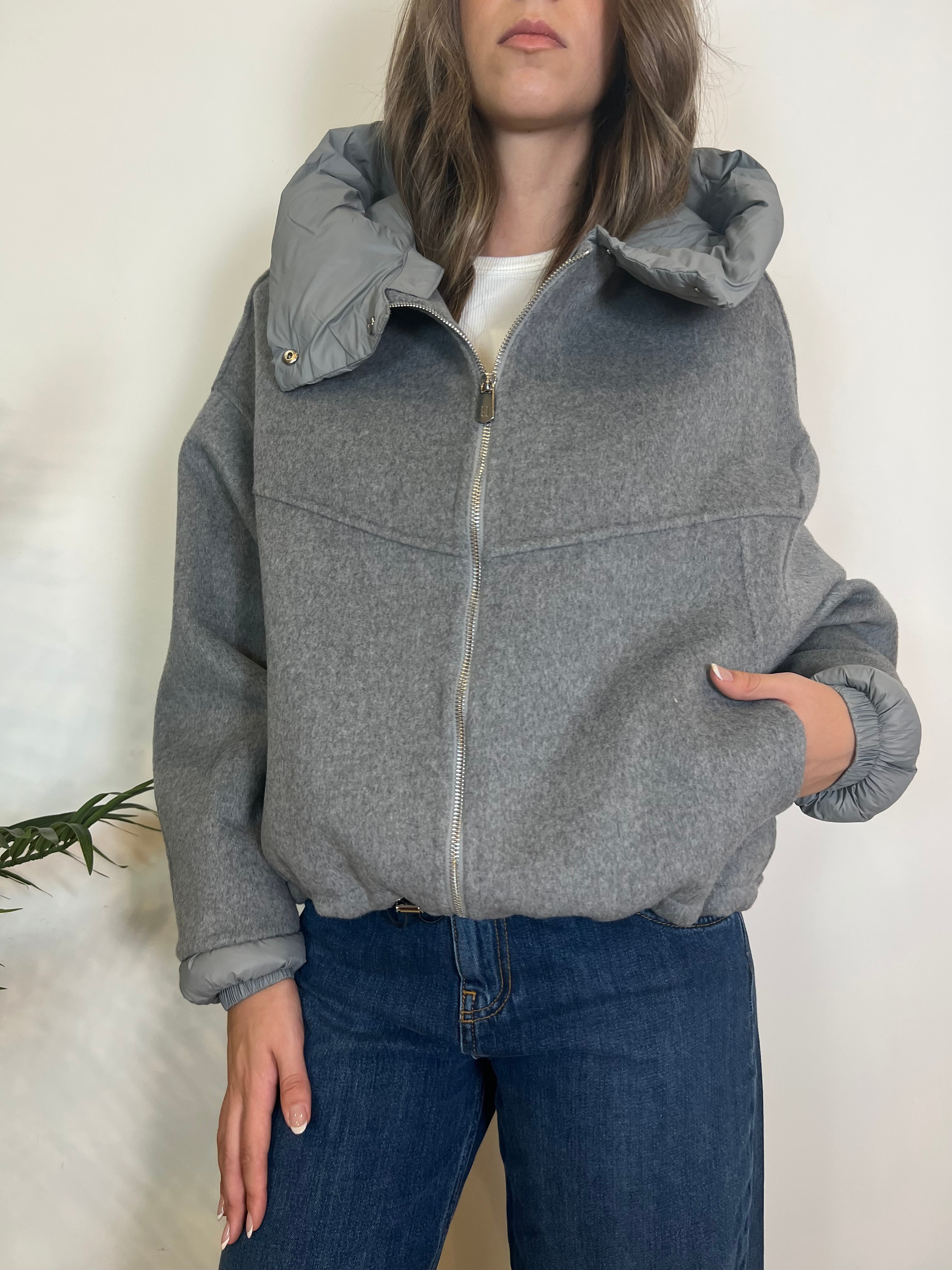 Cappotto bomber misto lana - Haveone