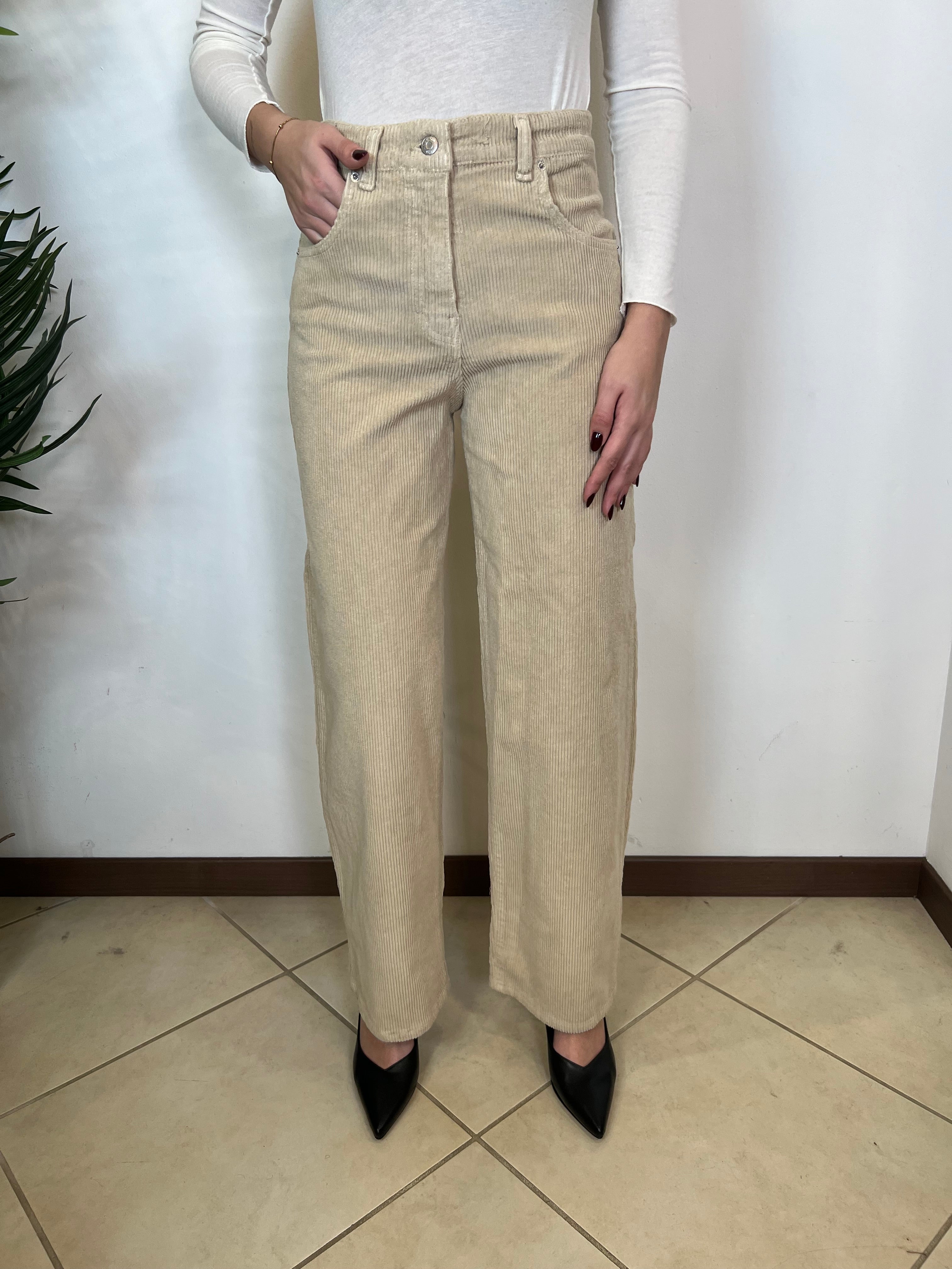 Pantalone Bella velluto mille righe - Haveone