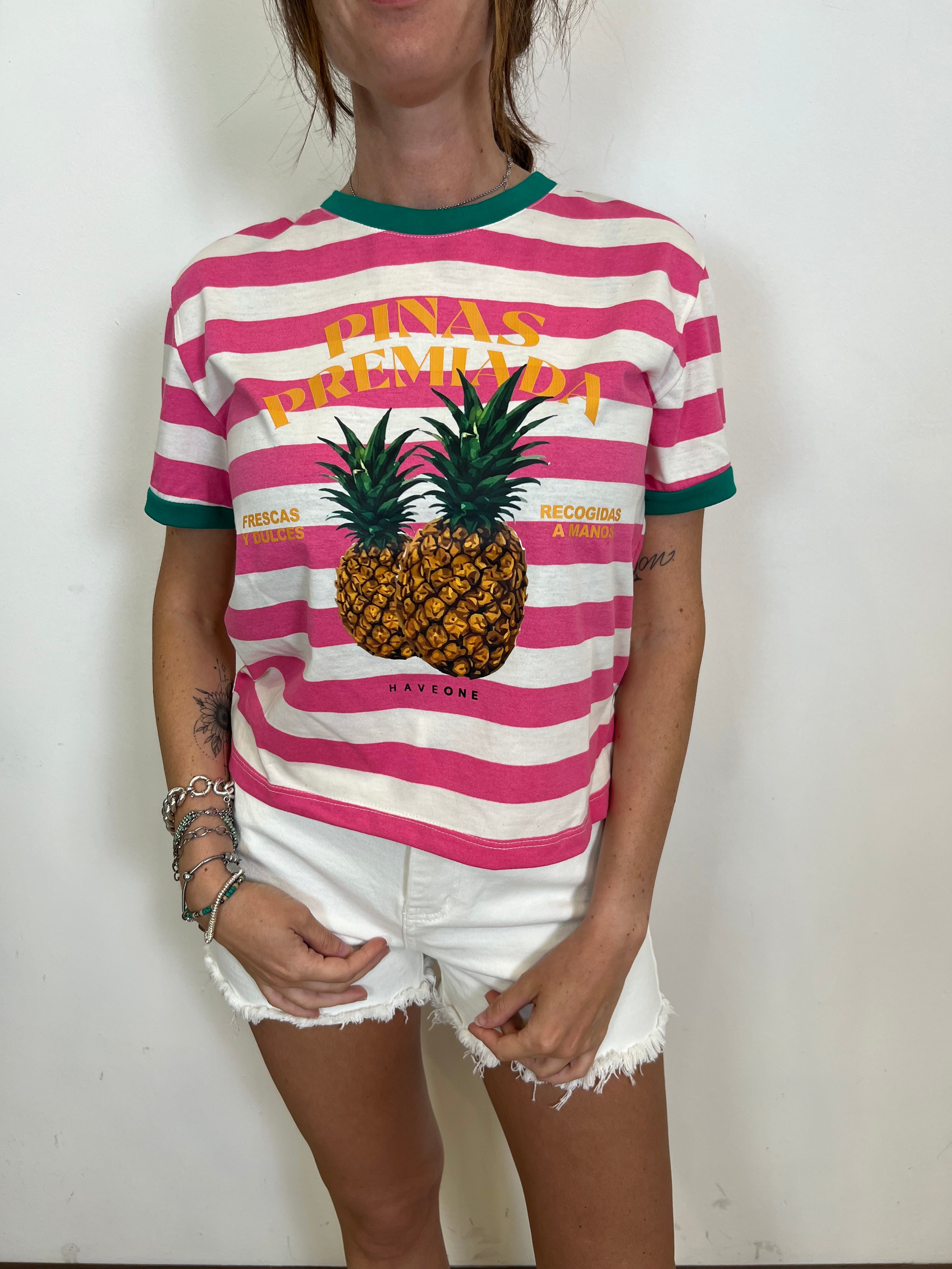 T-shirt righe e frutta - Haveone