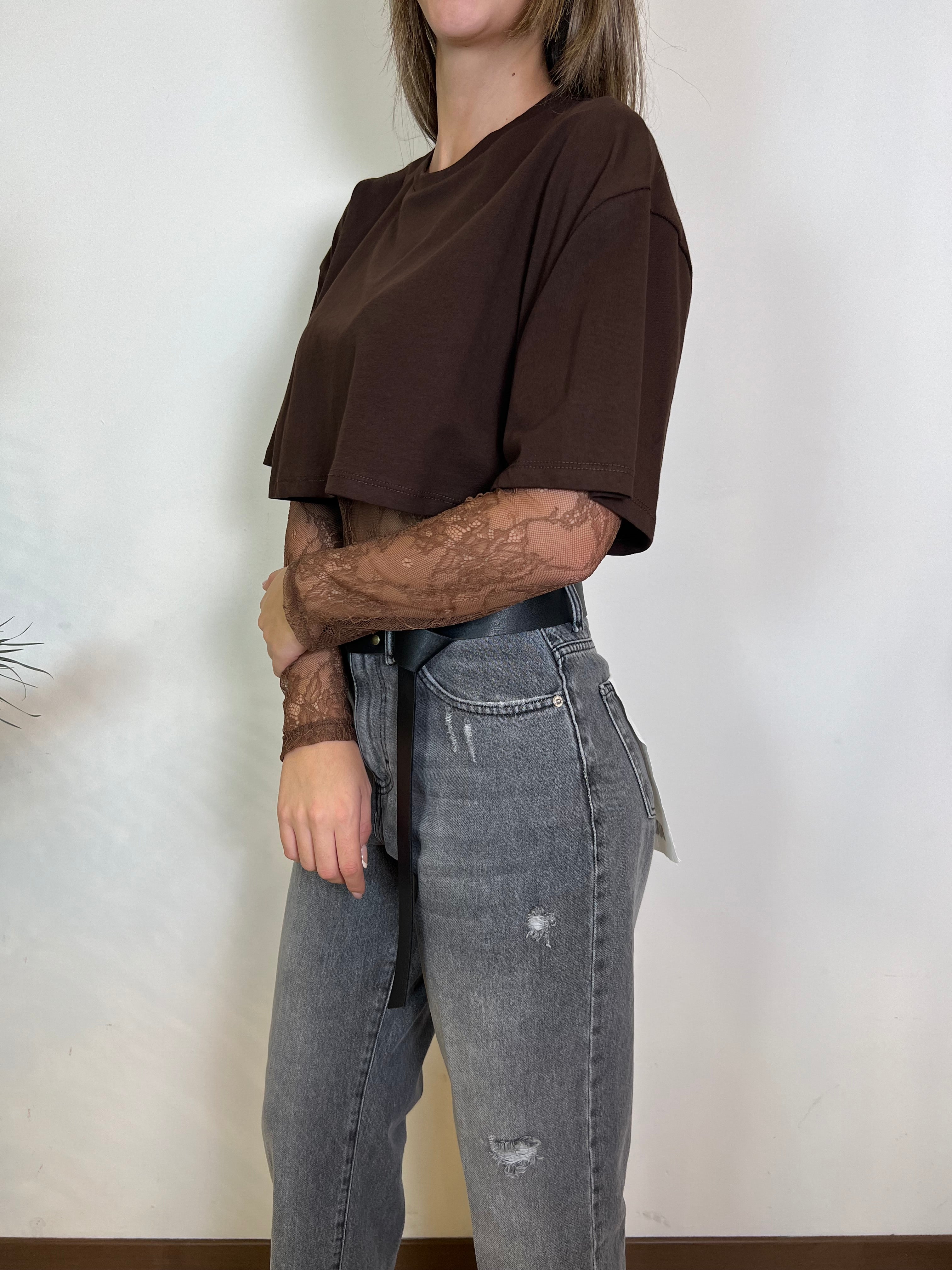 Body pizzo con t-shirt - Haveone