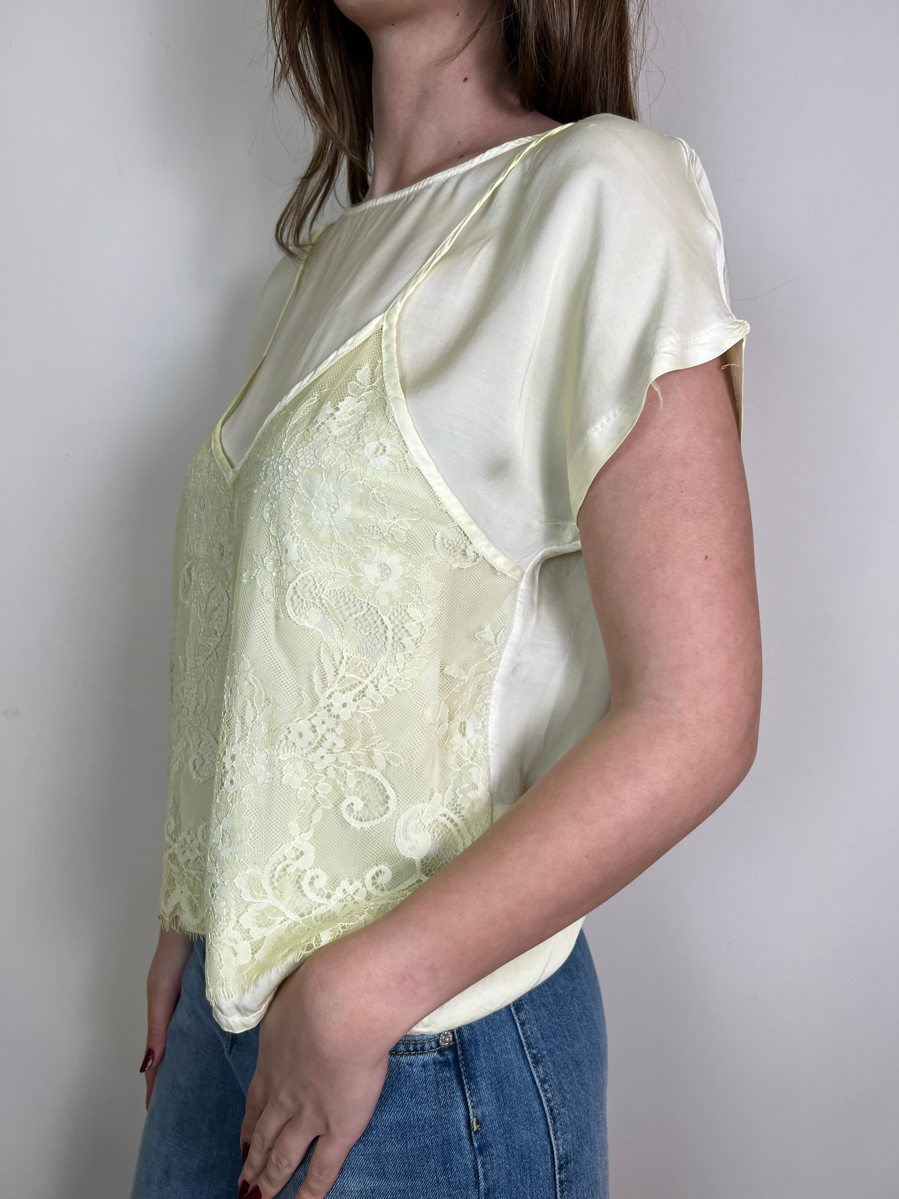 T-shirt con canotta pizzo - You Decide