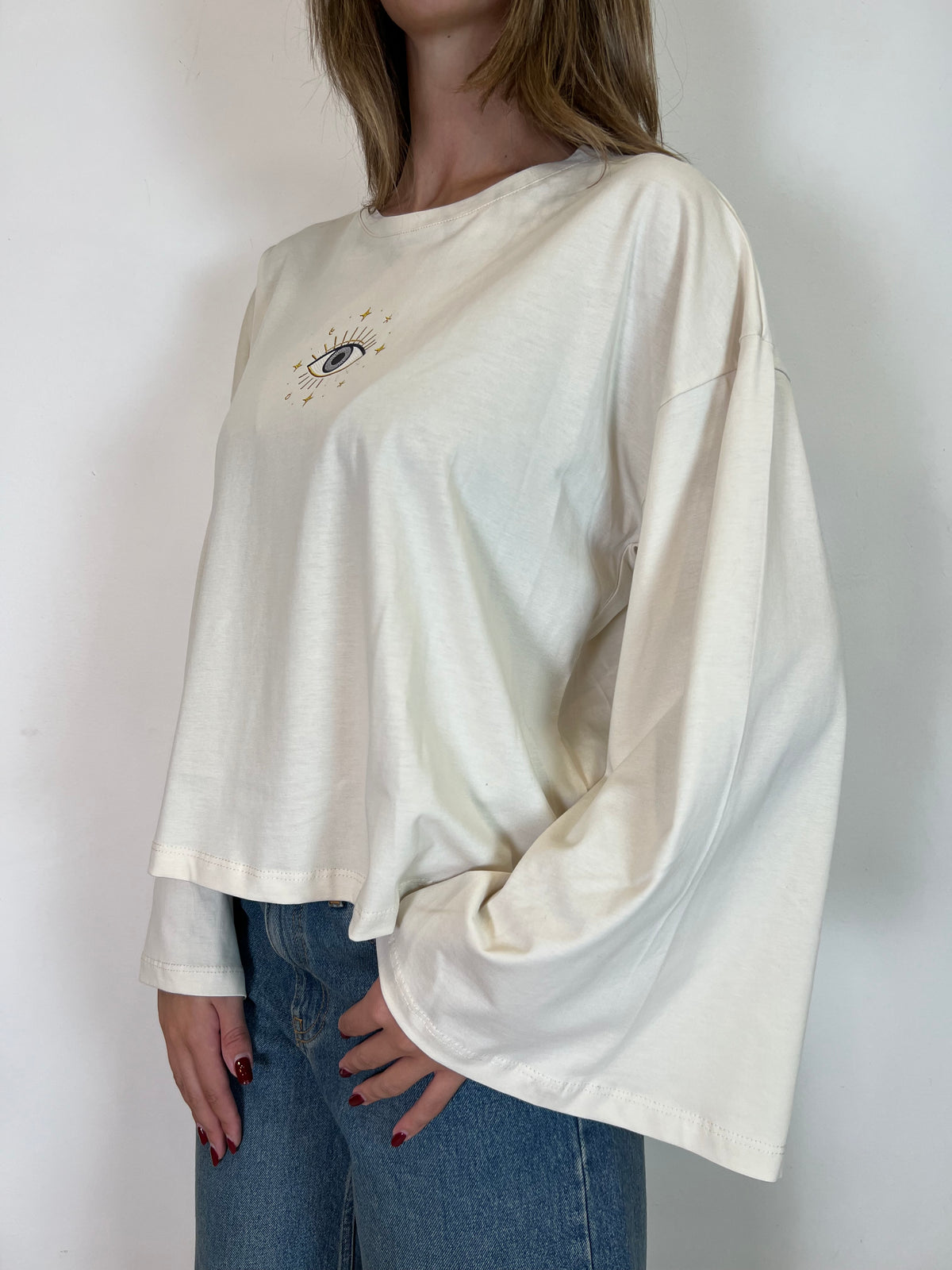 T-shirt occhio manica ampia - Vicolo
