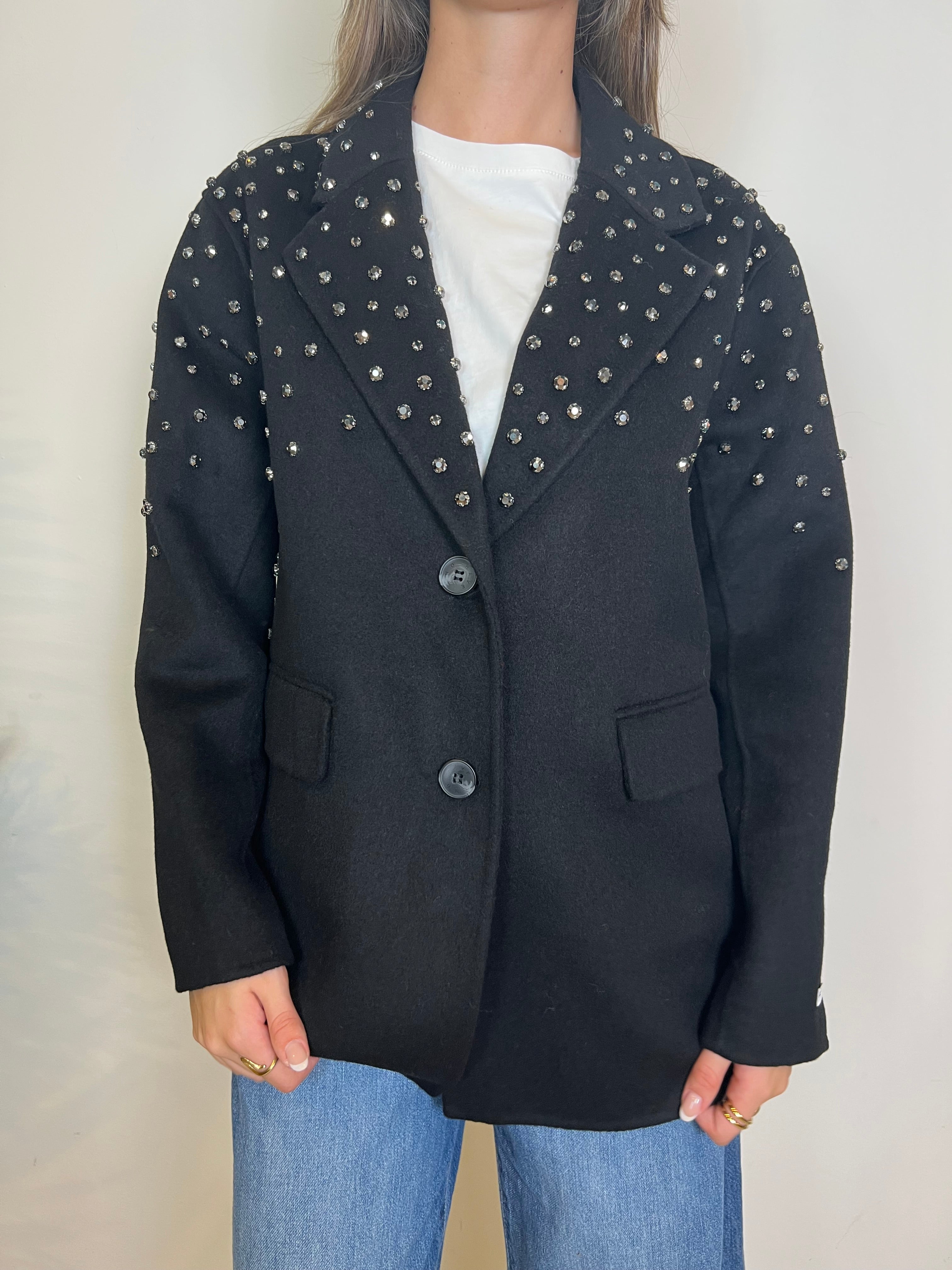 Cappotto over con strass - Haveone