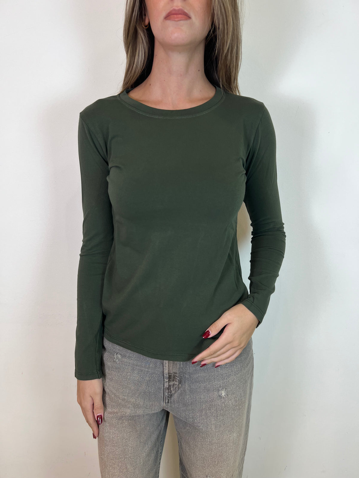 T-shirt slim girocollo basica - Haveone