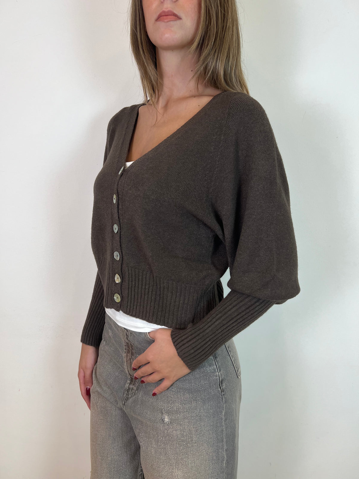 Cardigan manica palloncino - Haveone
