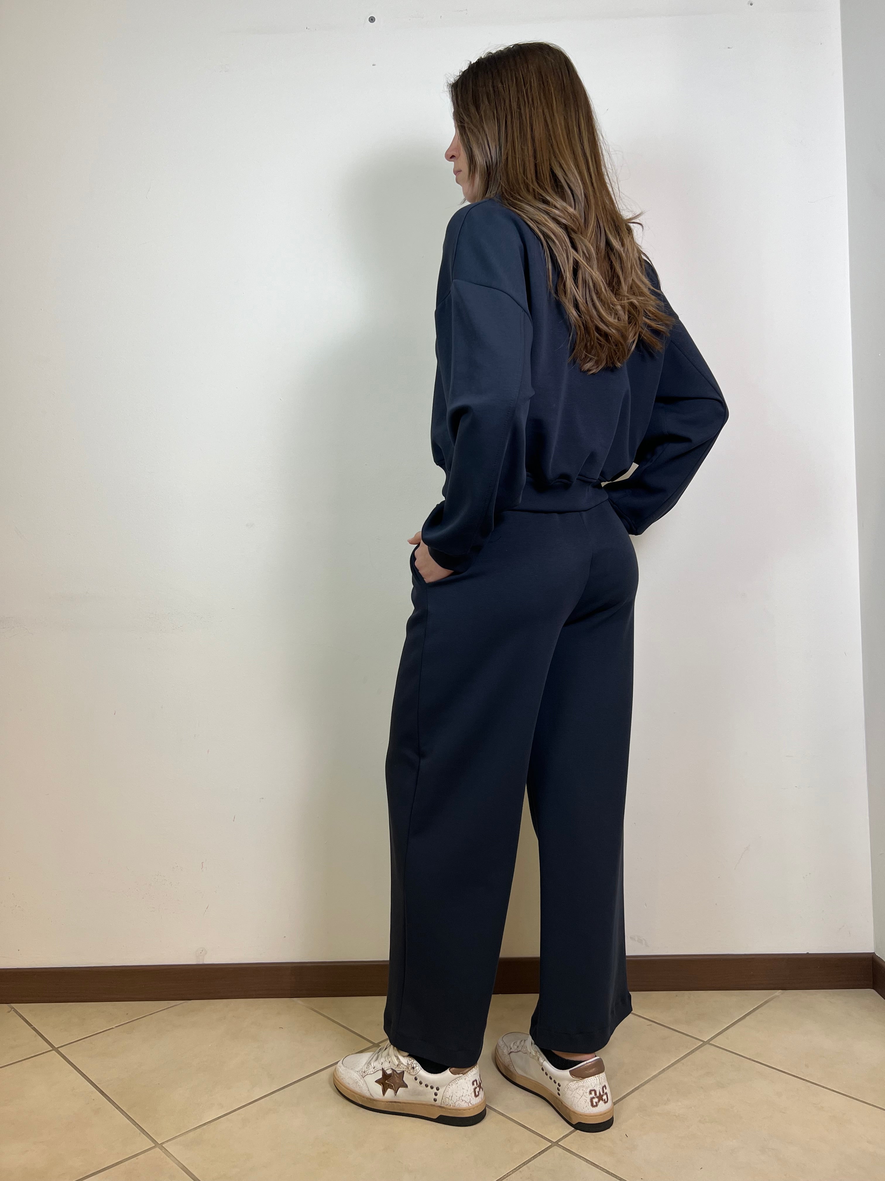 Felpa girocollo crop - Haveone