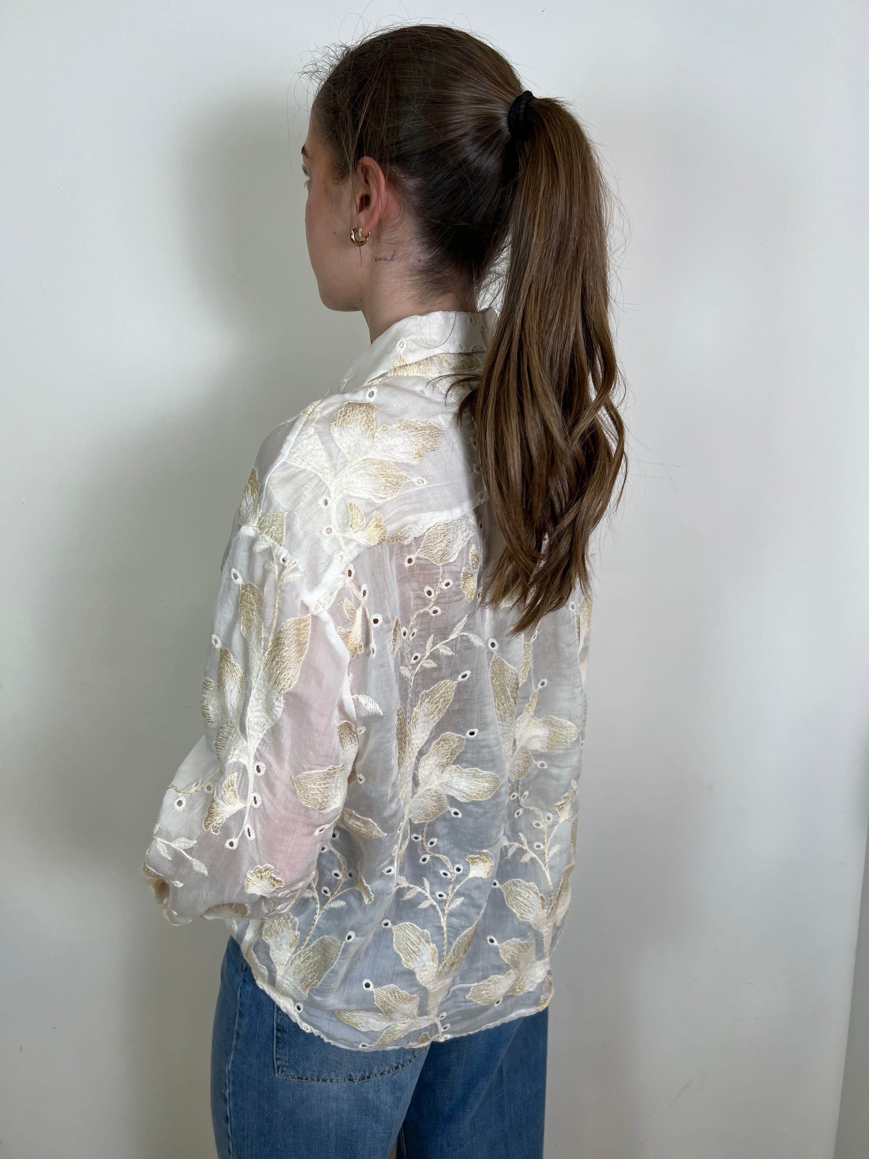 Camicia ricami lurex - Haveone