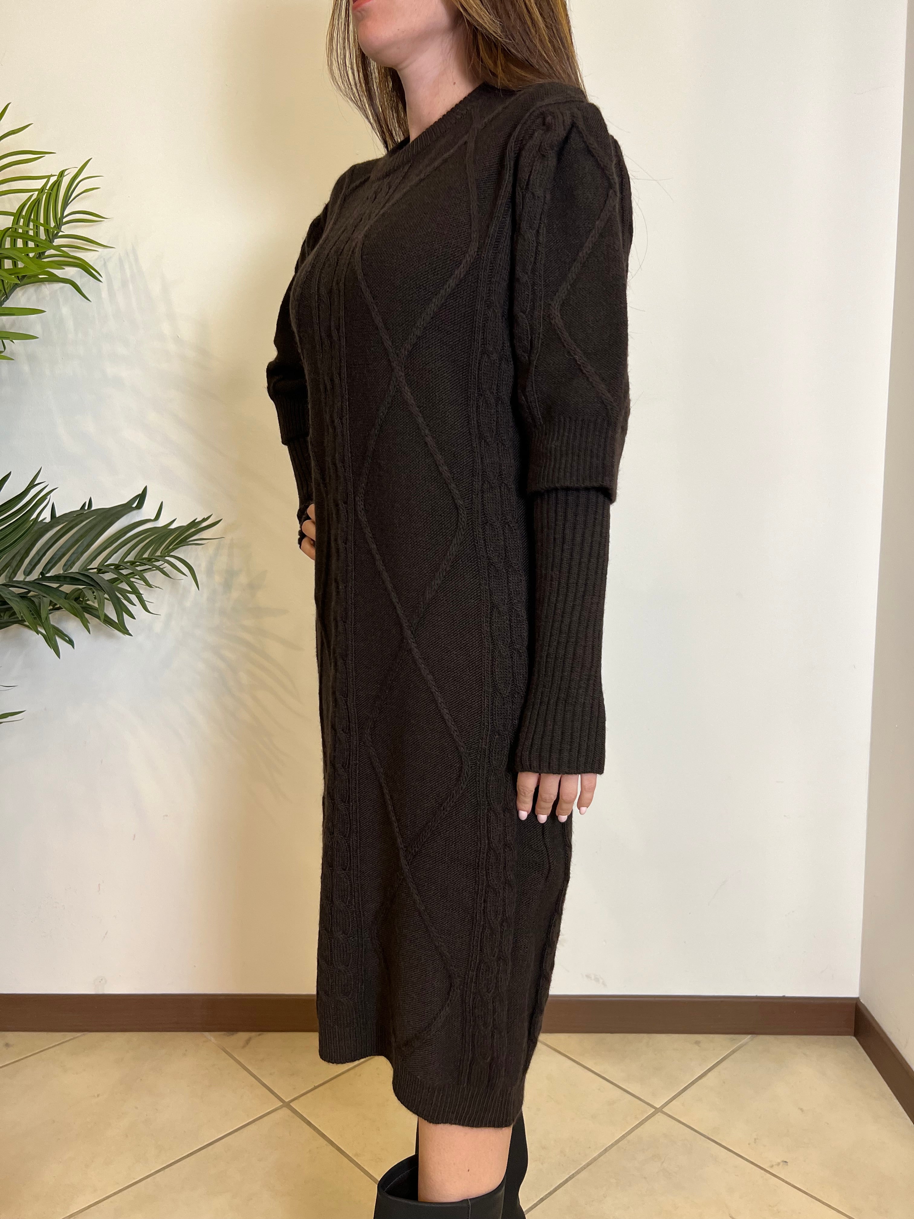 Abito in maglia con manicotti - Vicolo