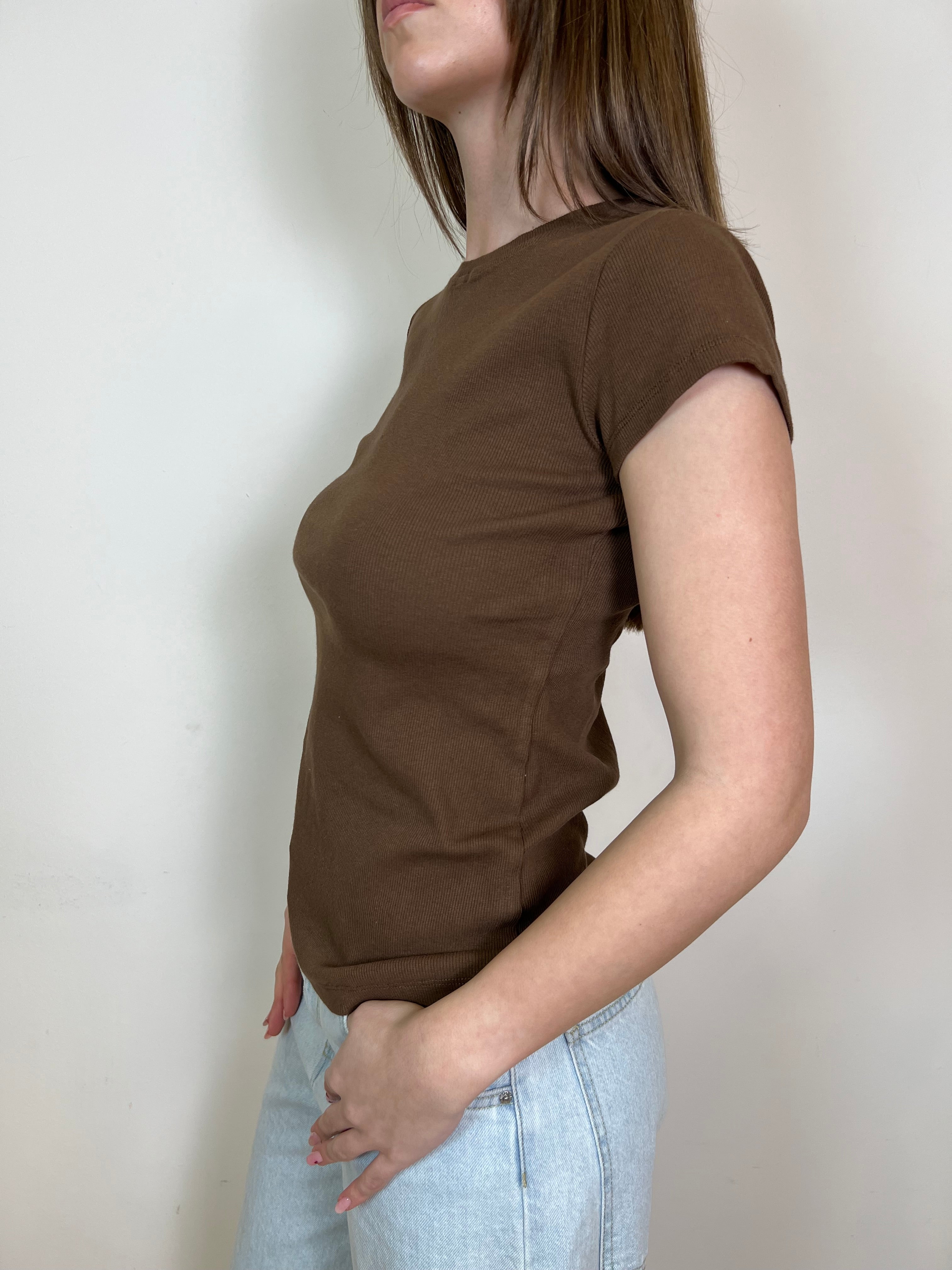 T-shirt costina mezza manica - Haveone