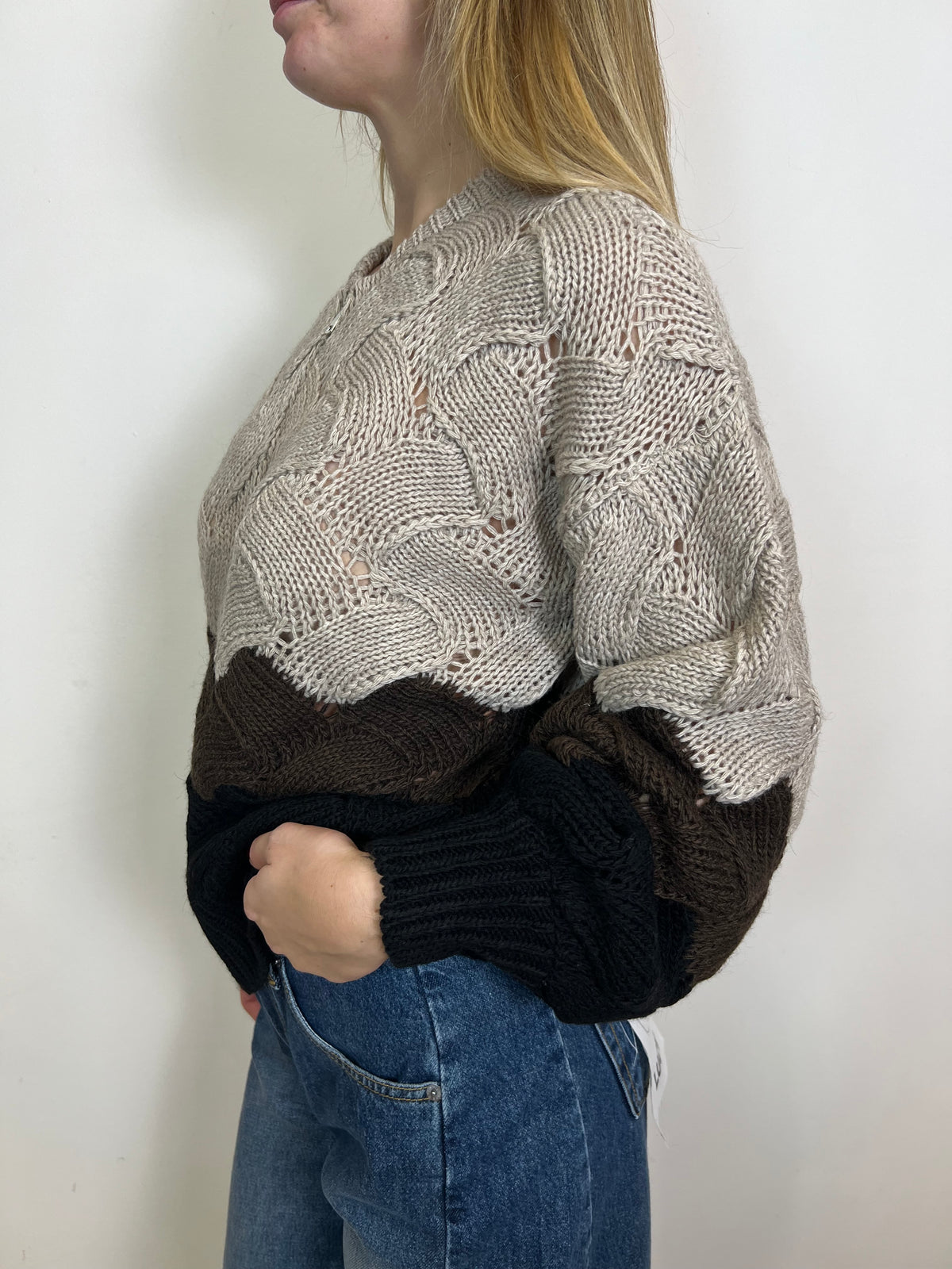 Cardigan bomber tre colori - Haveone