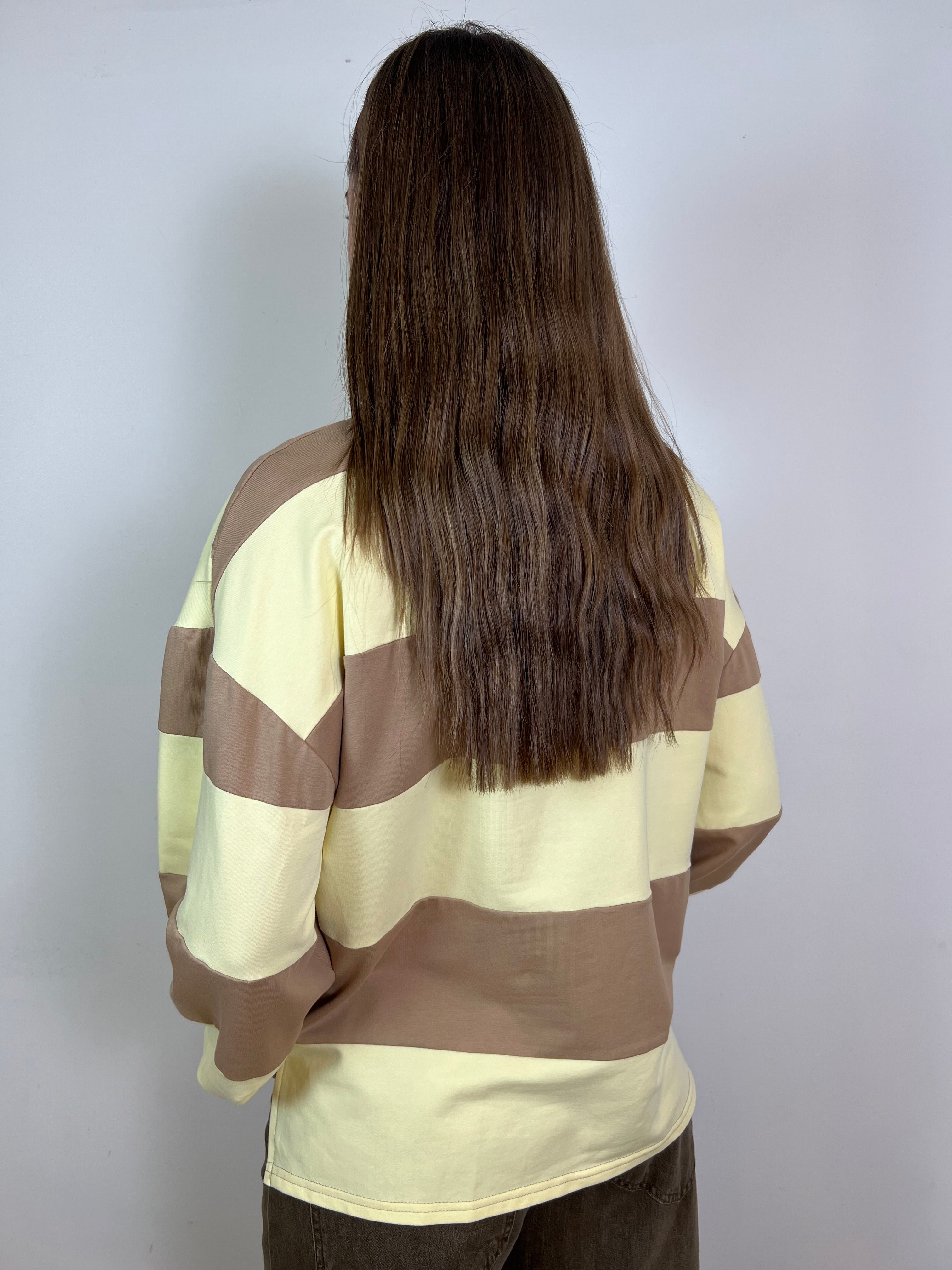 Felpa polo righe - Haveone