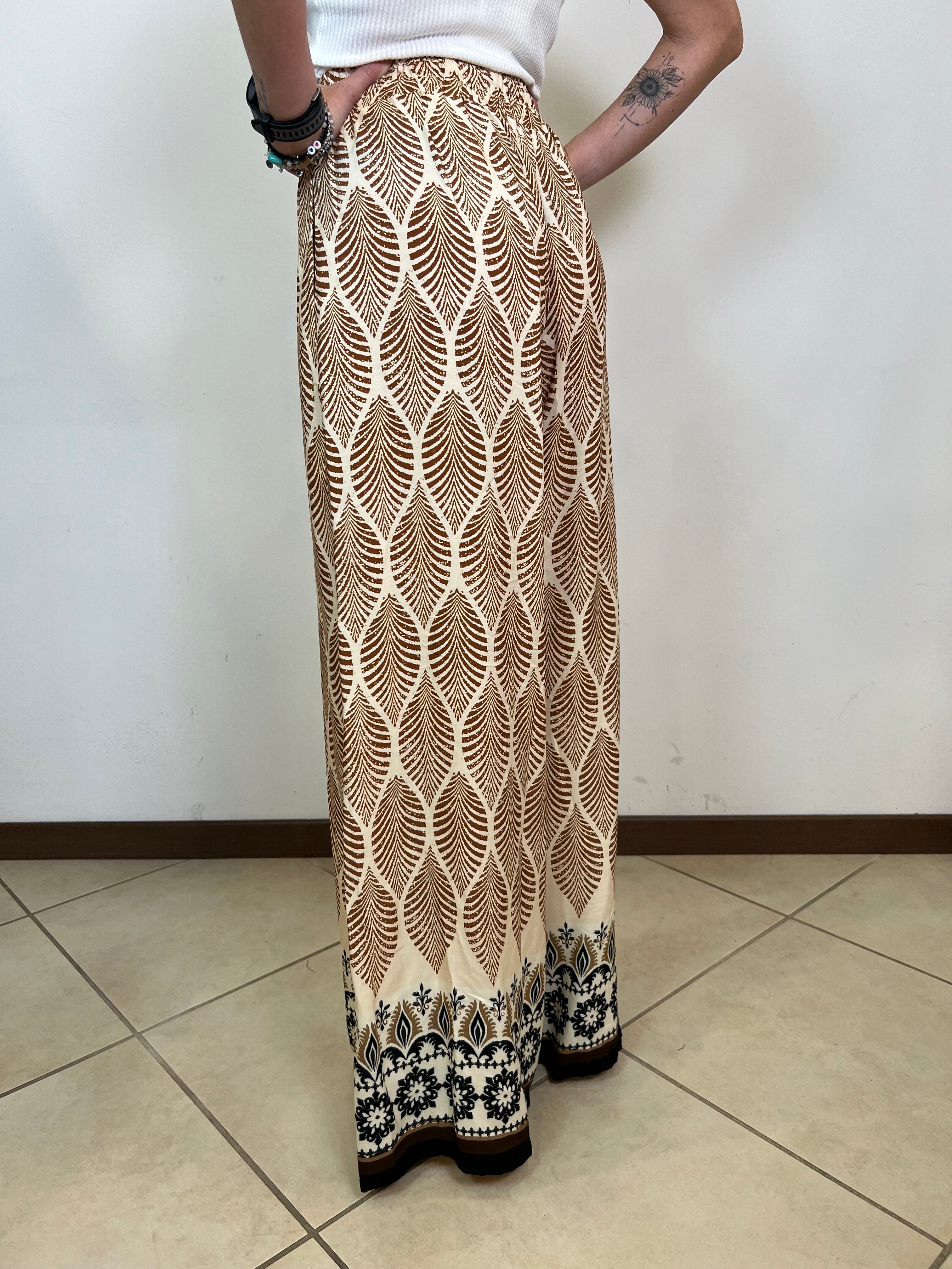 Pantalone fantasia foglia - Haveone