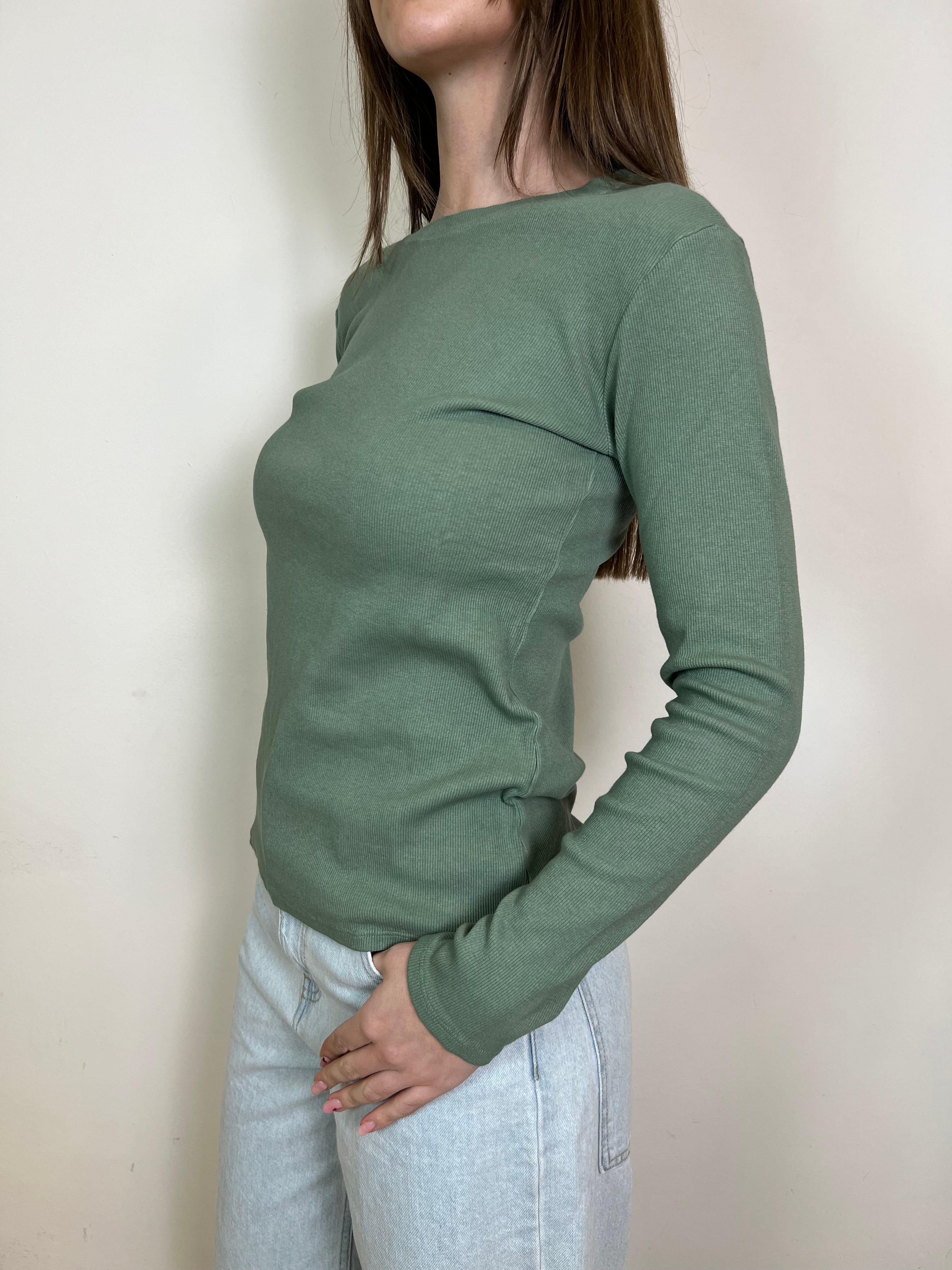 T-shirt costina manica lunga - Haveone