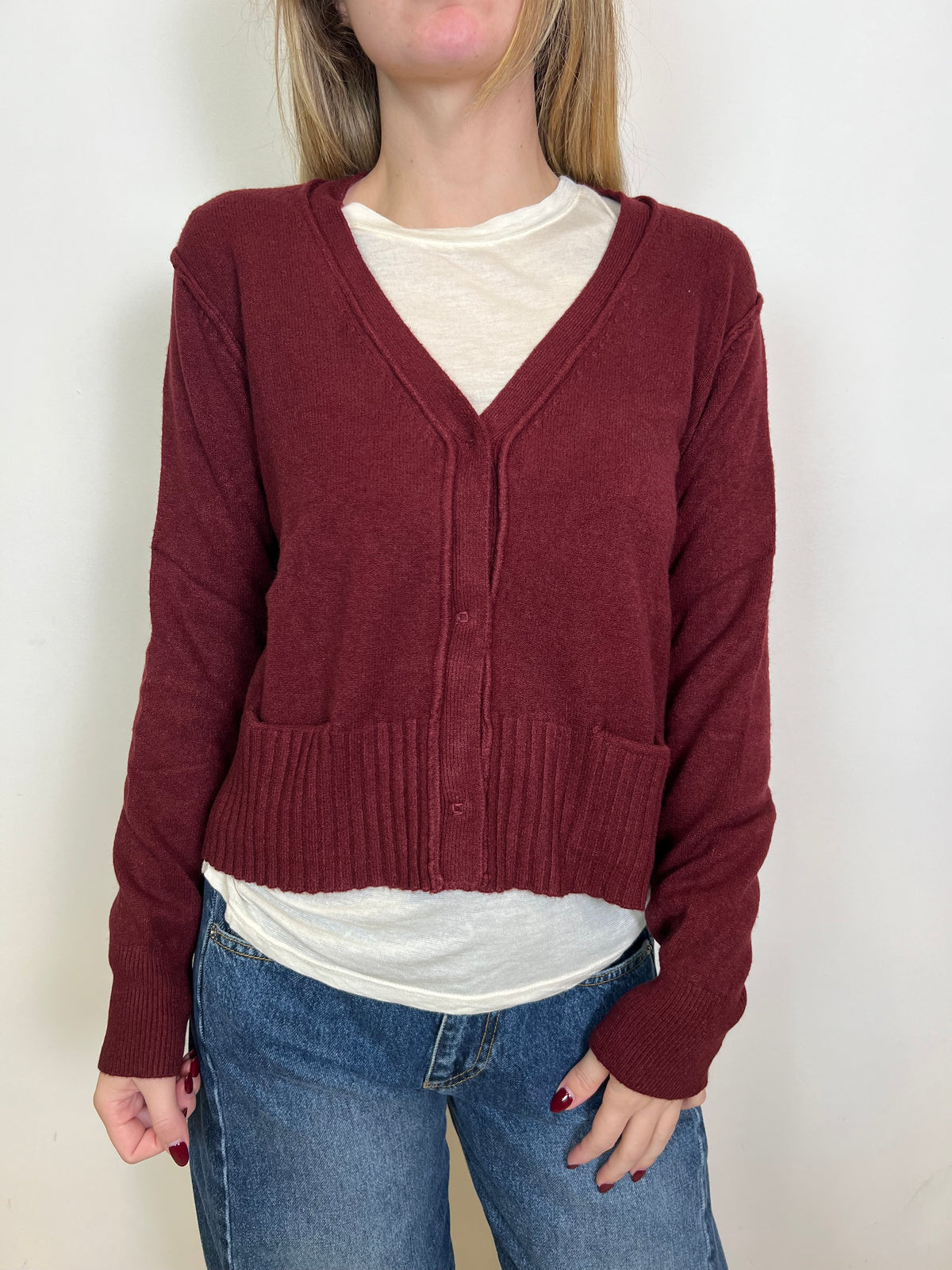 Cardigan corto rasato - Haveone