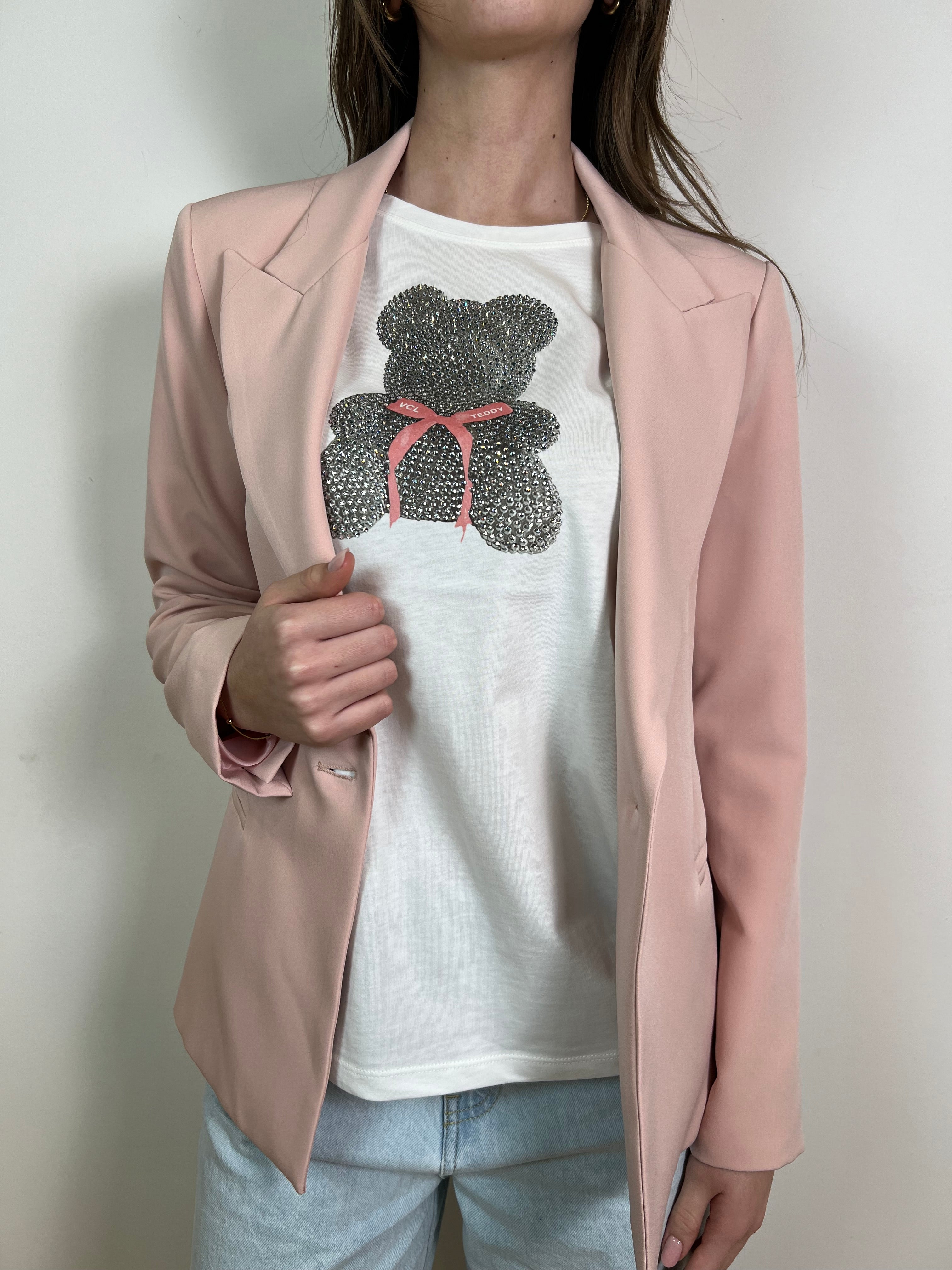 Giacca classica sfiancata rosa - Haveone