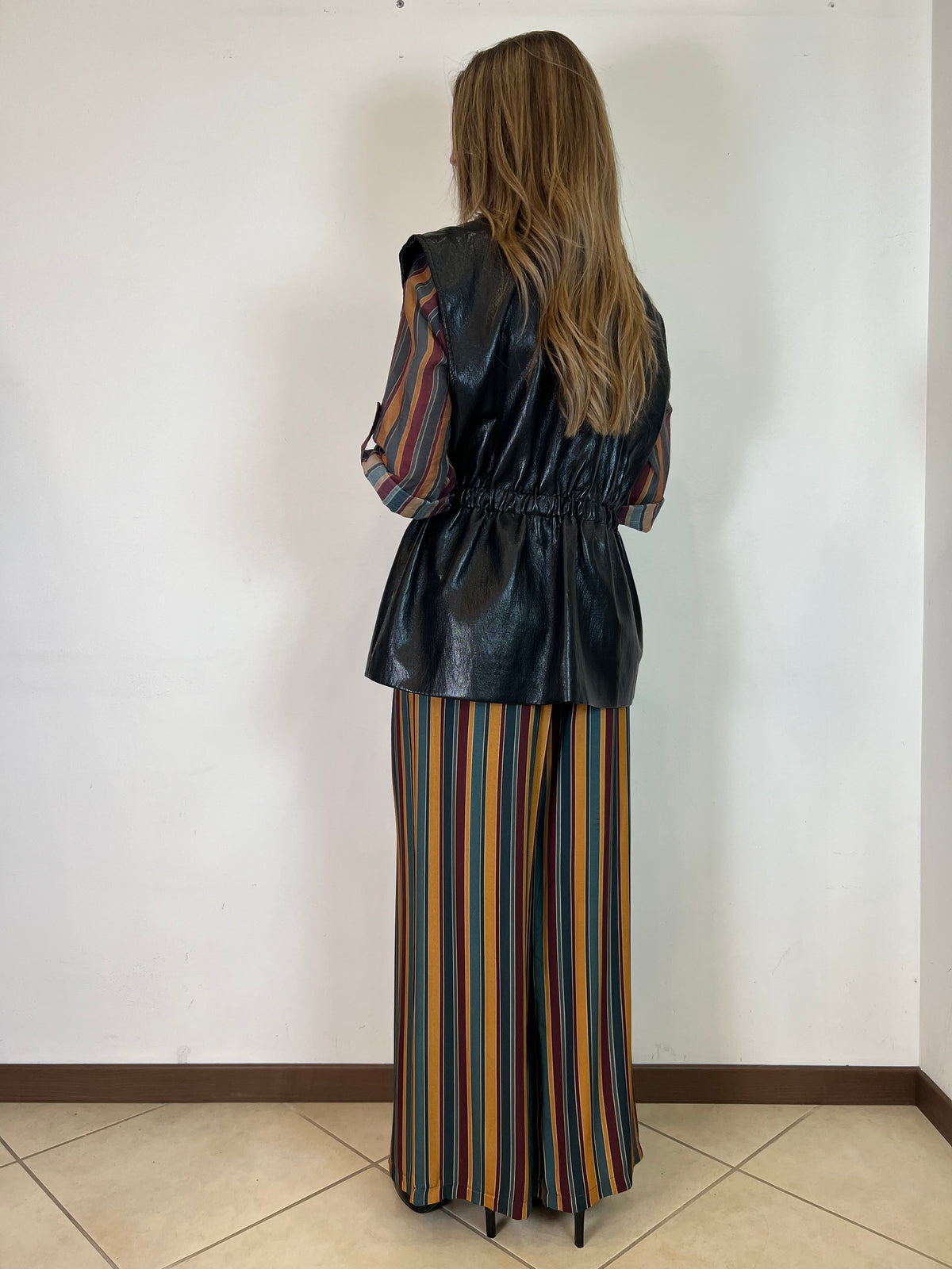 Pantalone righe "Nomad" verde - Haveone