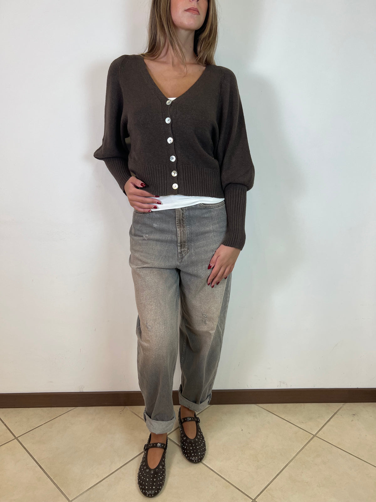 Cardigan manica palloncino - Haveone