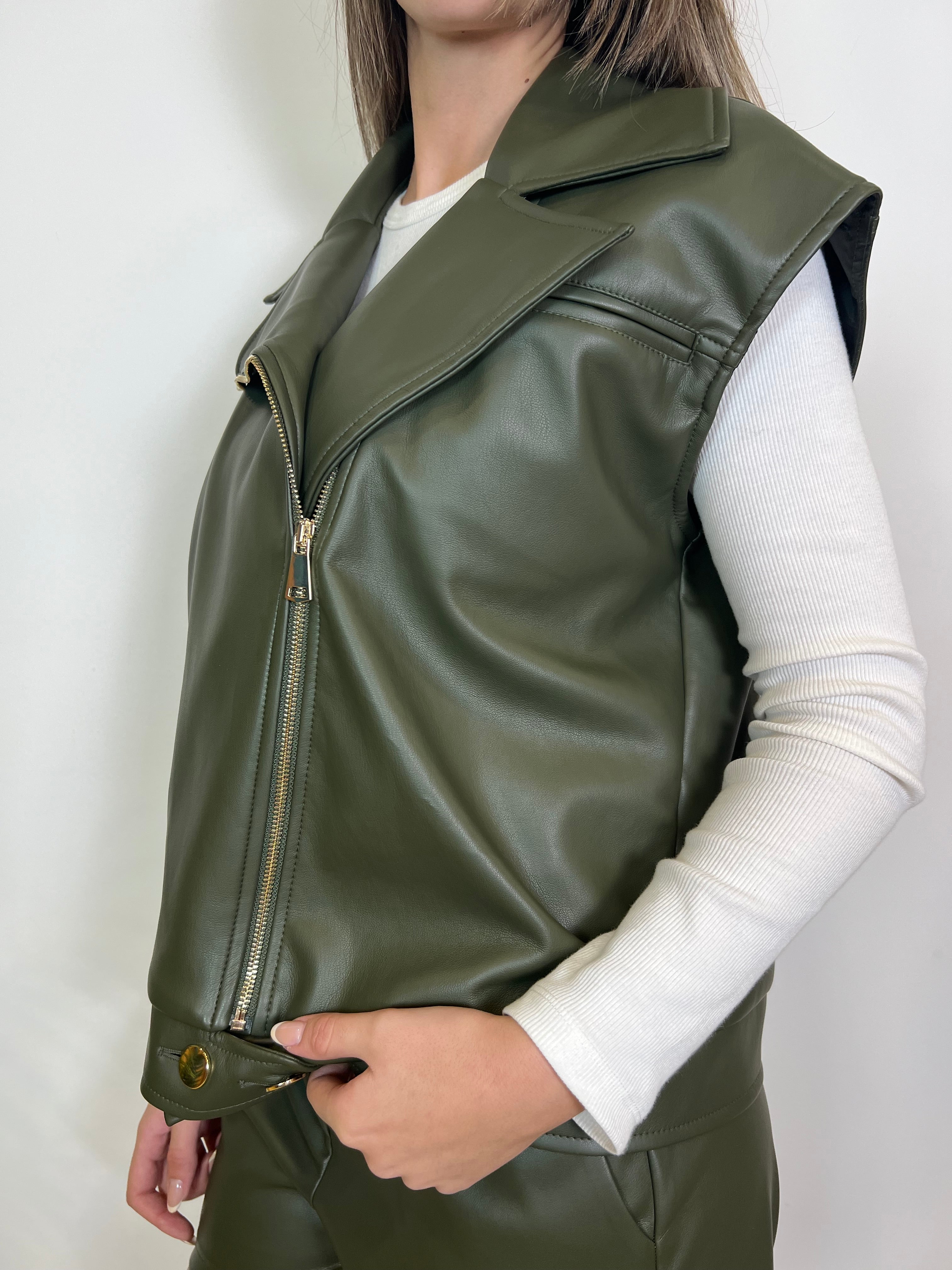 Chiodo smanicato ecopelle - Haveone