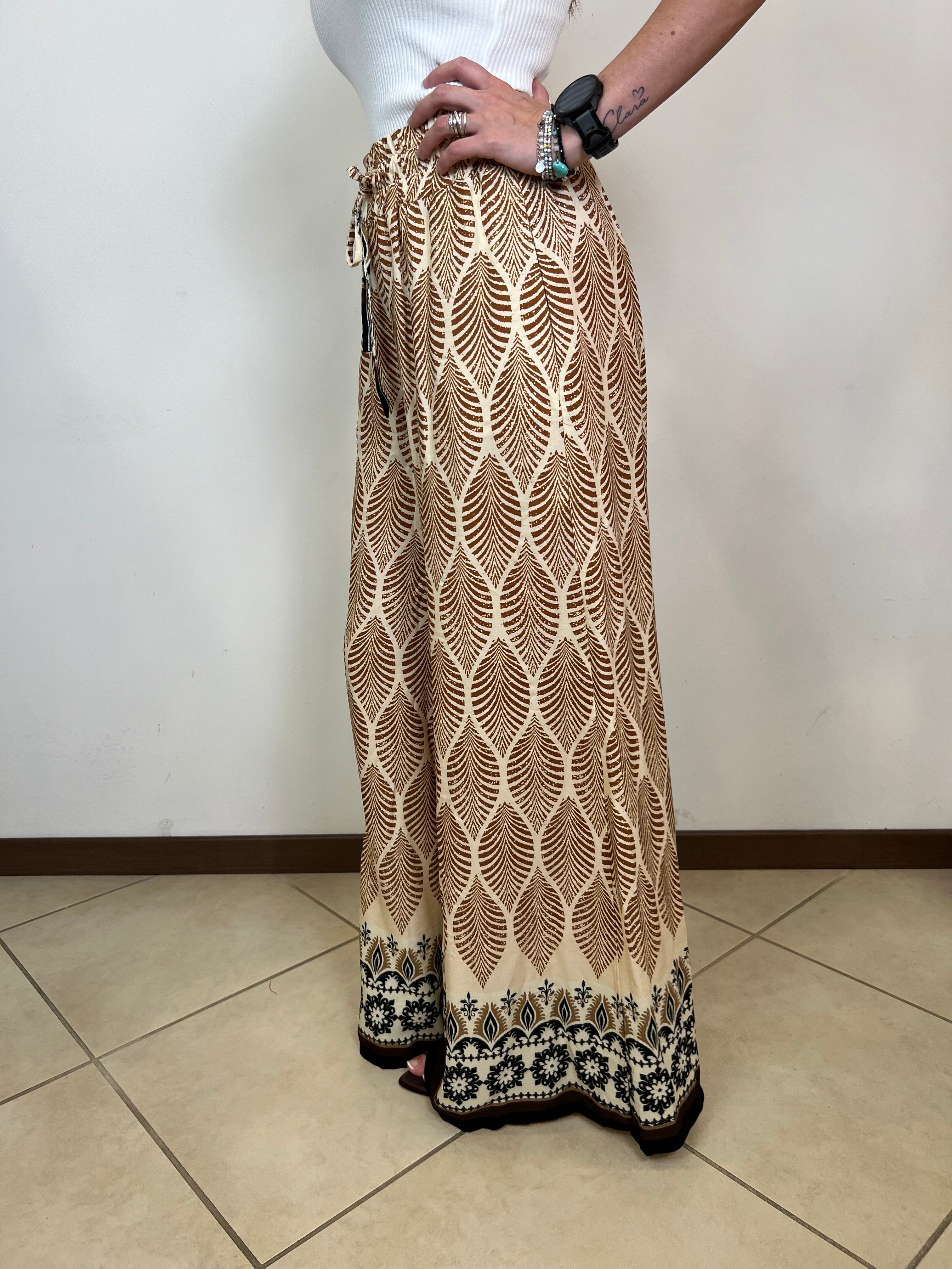 Pantalone fantasia foglia - Haveone