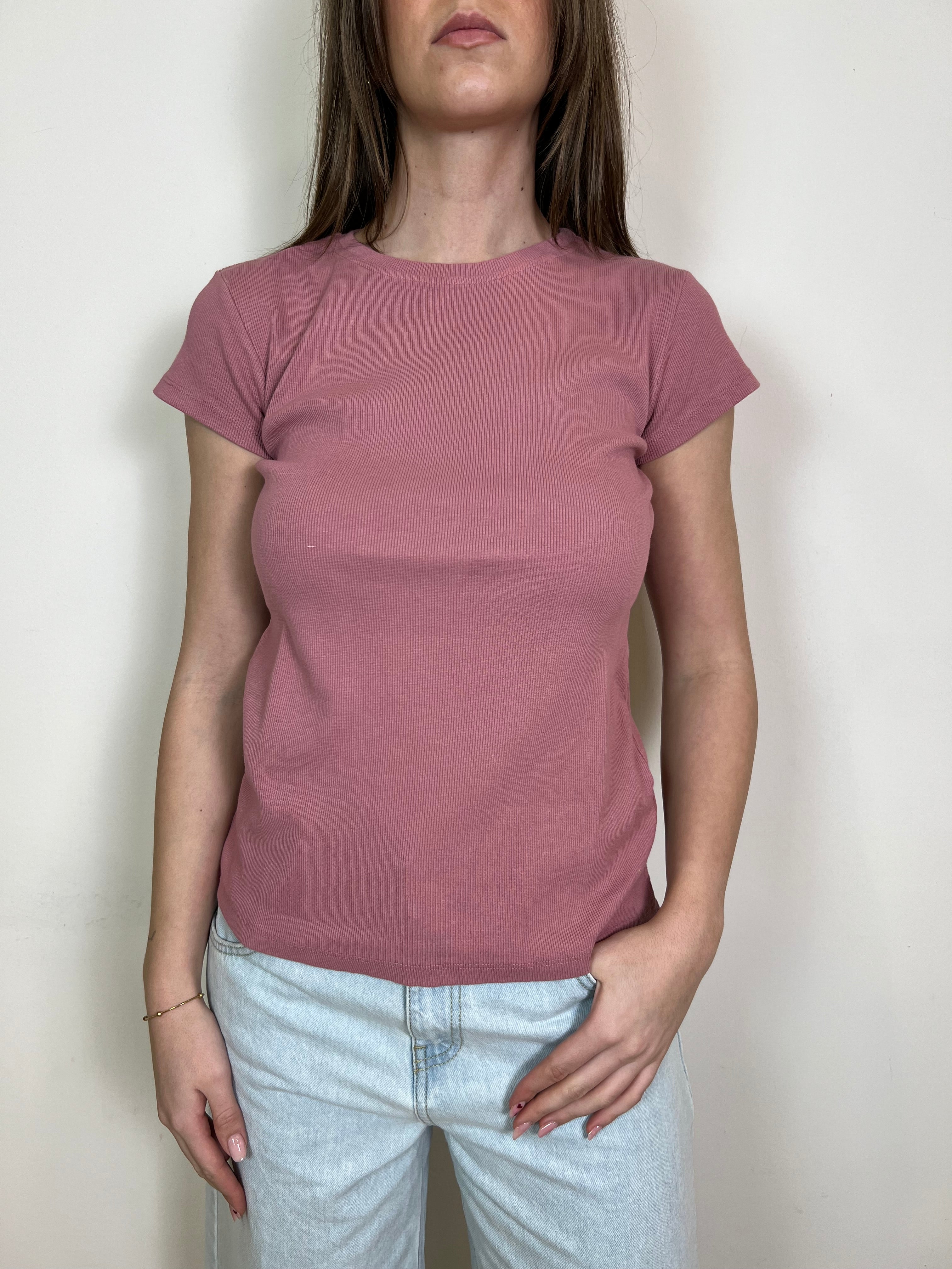 T-shirt costina mezza manica - Haveone